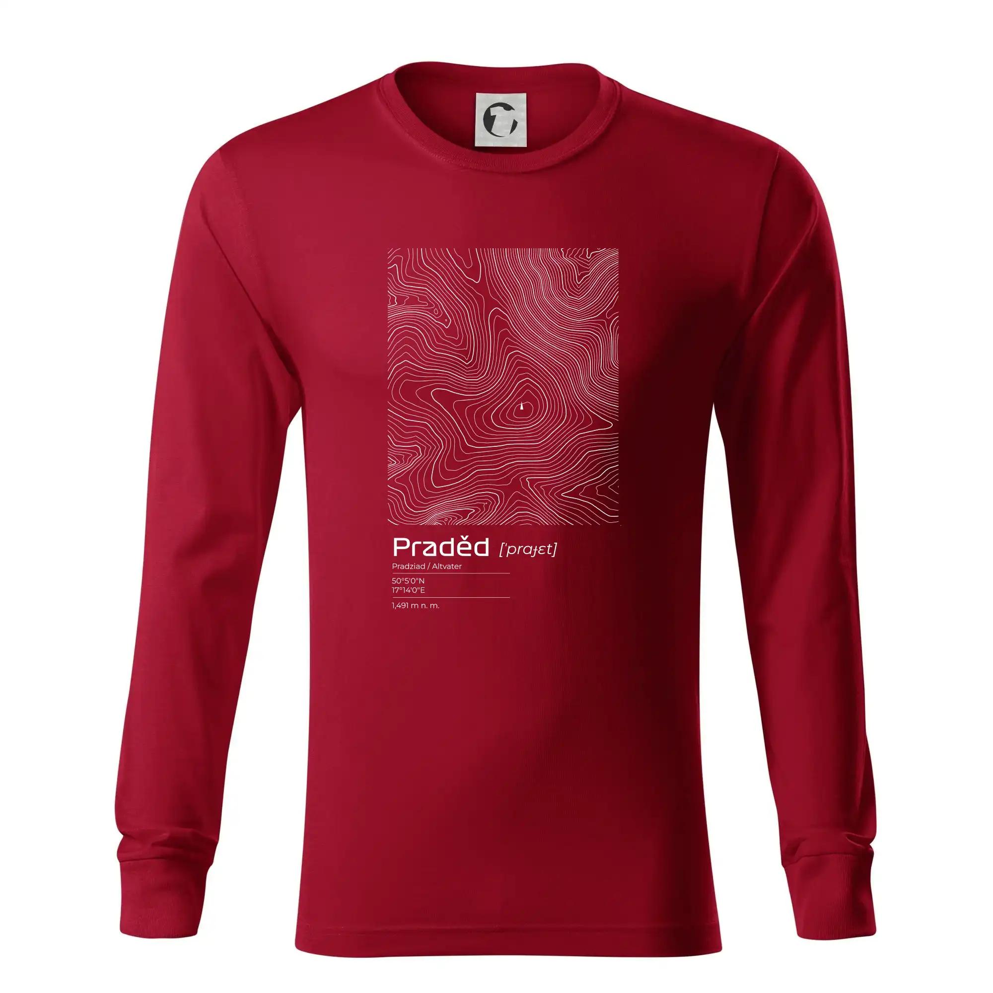 Praděd - vrstevnice v obdélníku