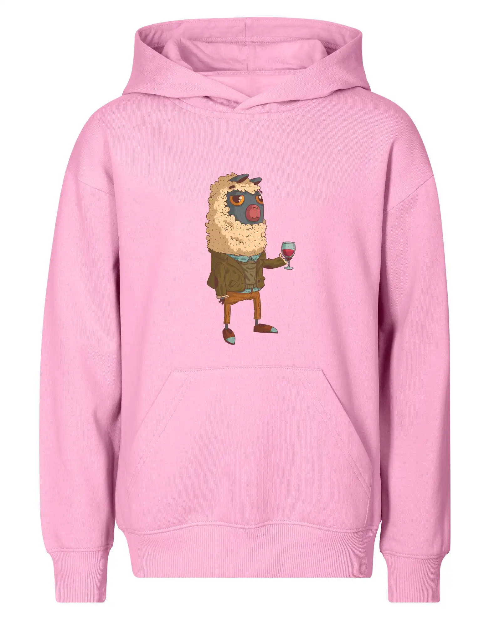 Alpaka s vínem muž
