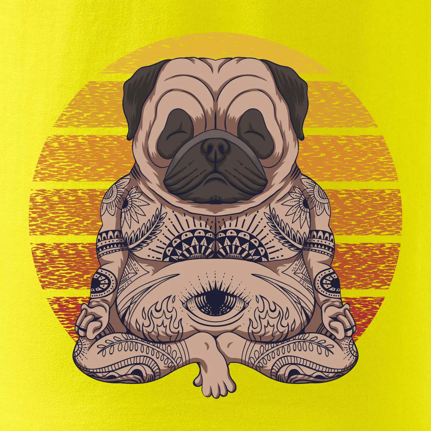 Yoga meditace - pug