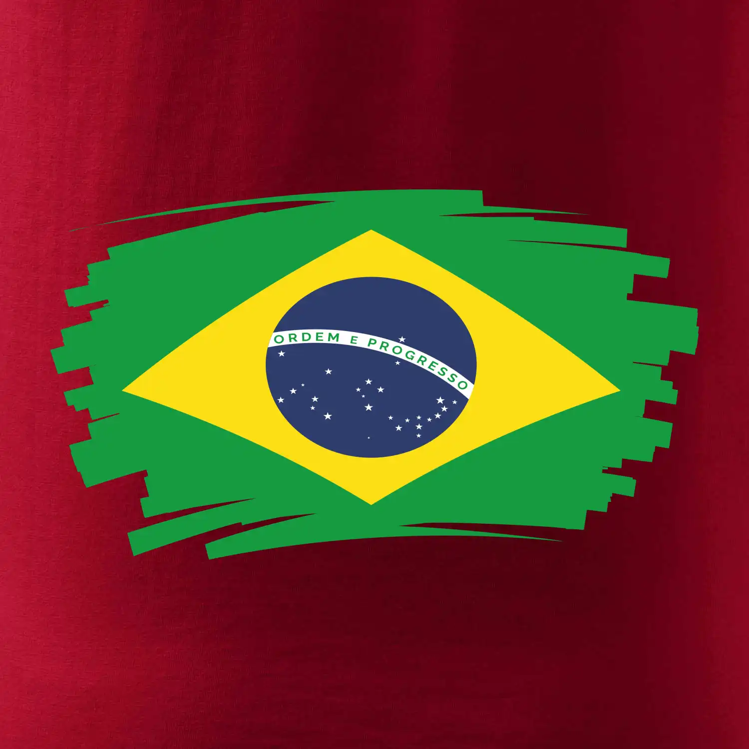 Brazílie vlajka štětkou