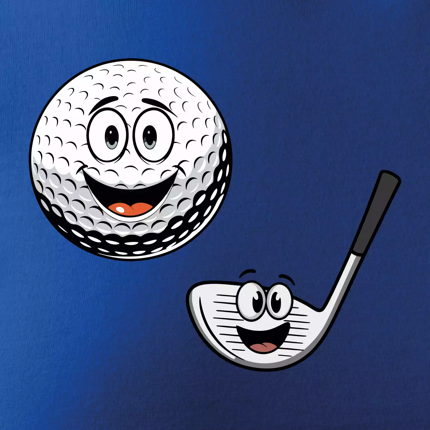 Parové triko - Golfová hůl a míček