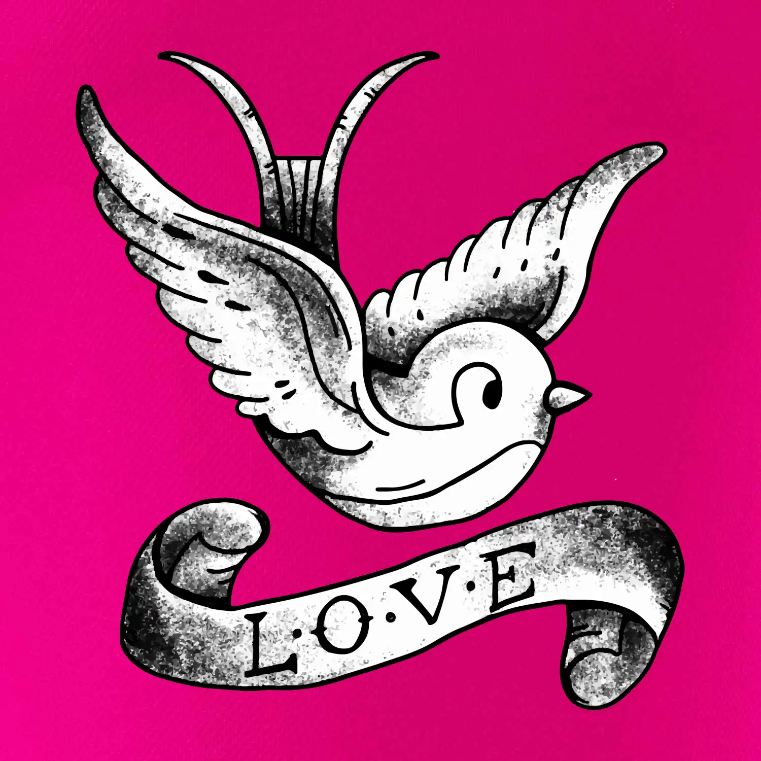 Love holubice - kreslená