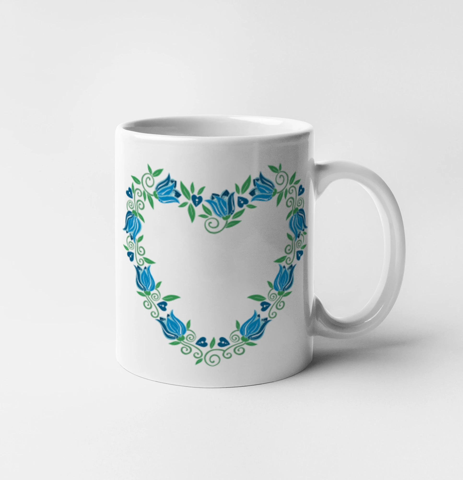 Modré tulipánové srdíčko  (Pecka design)