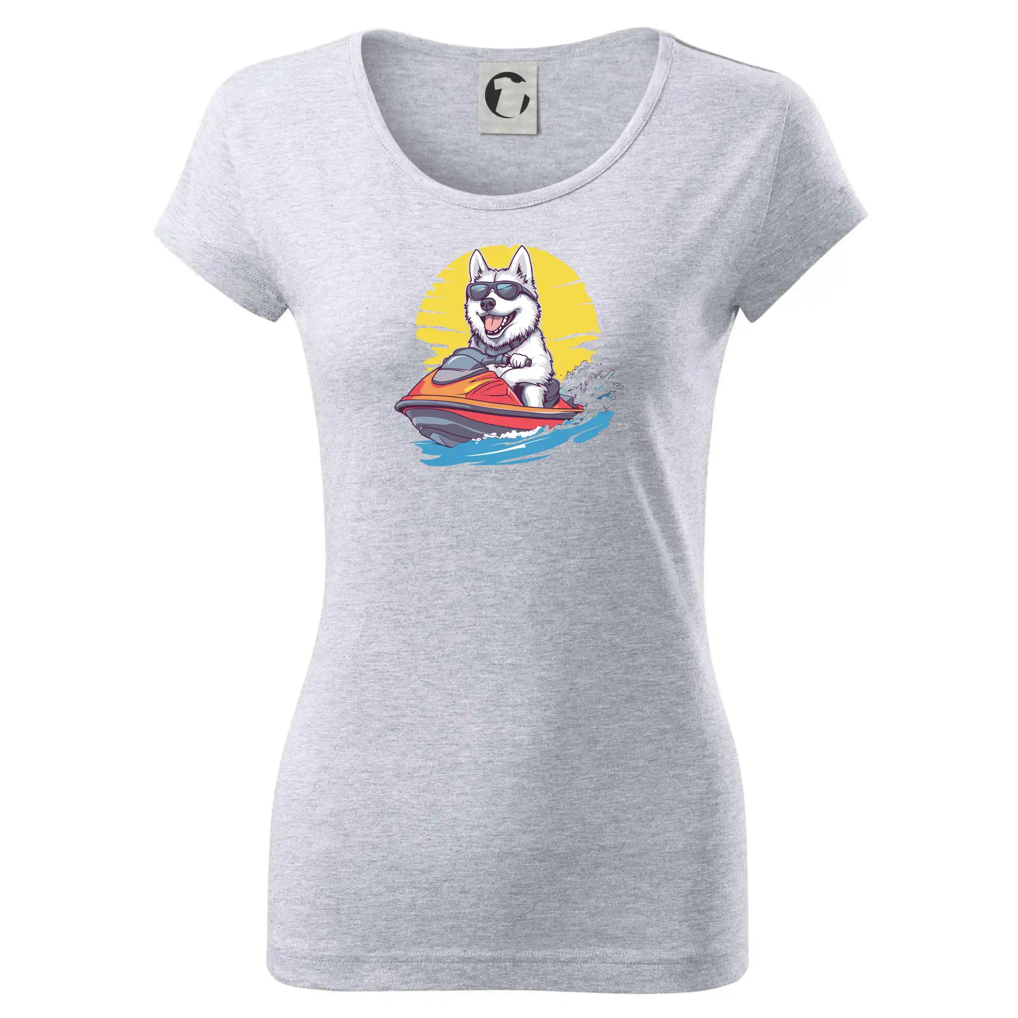 Husky na vodním skútru