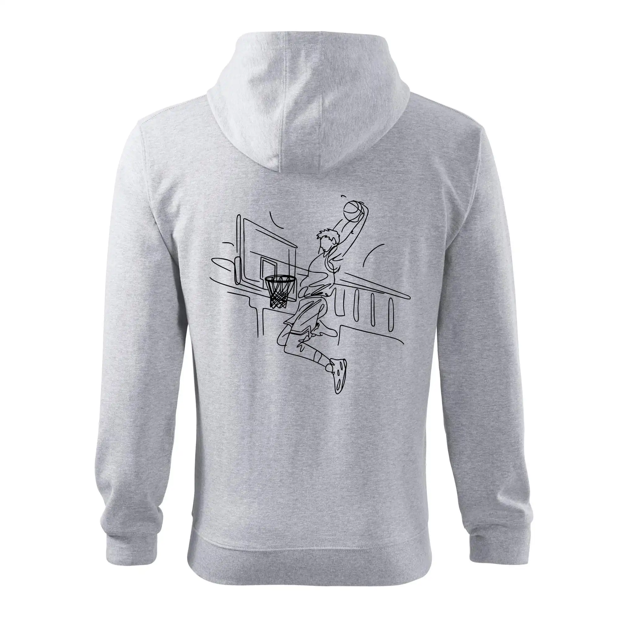 Basketbalista jedním tahem - výskok