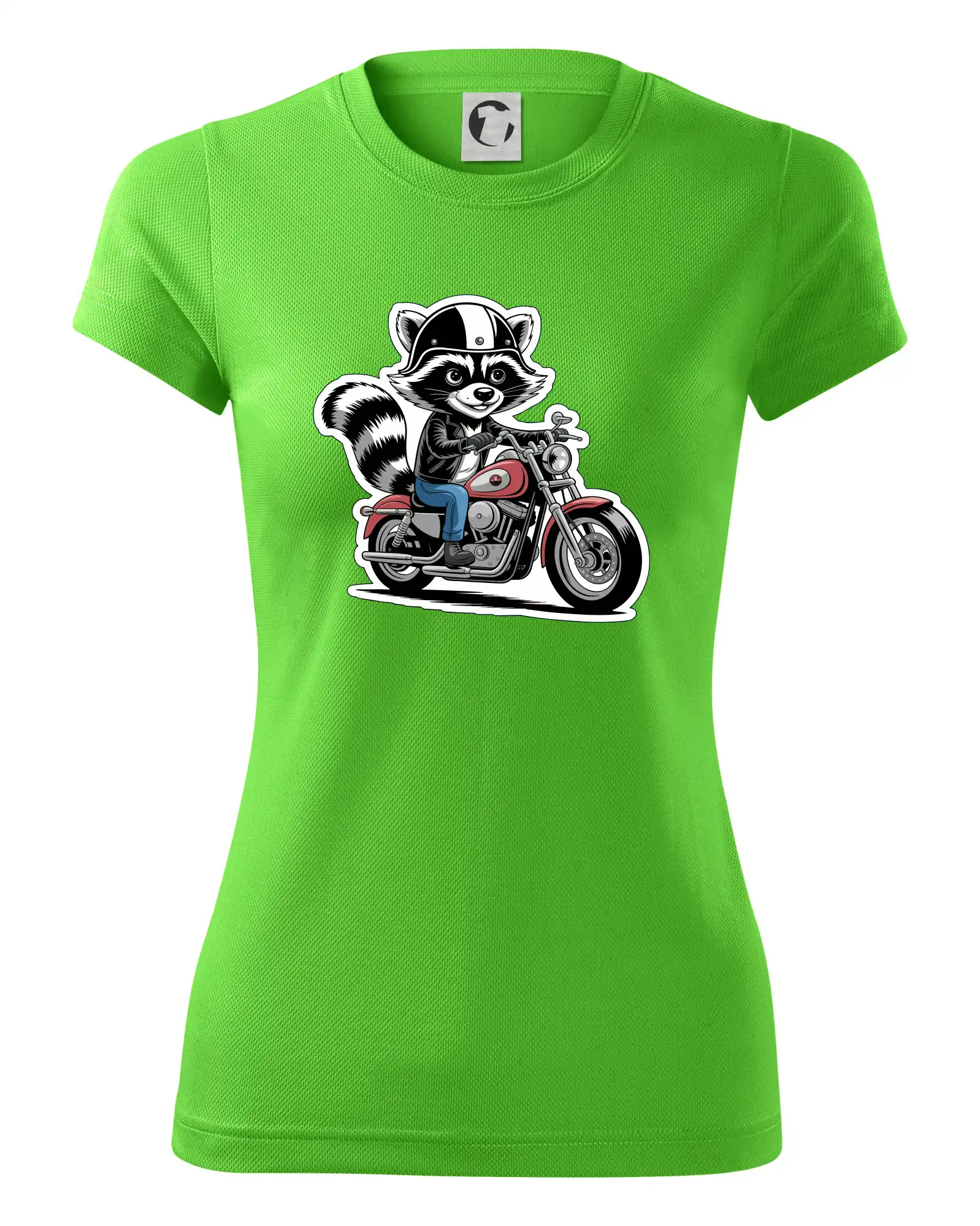 Mýval na motorce kreslený