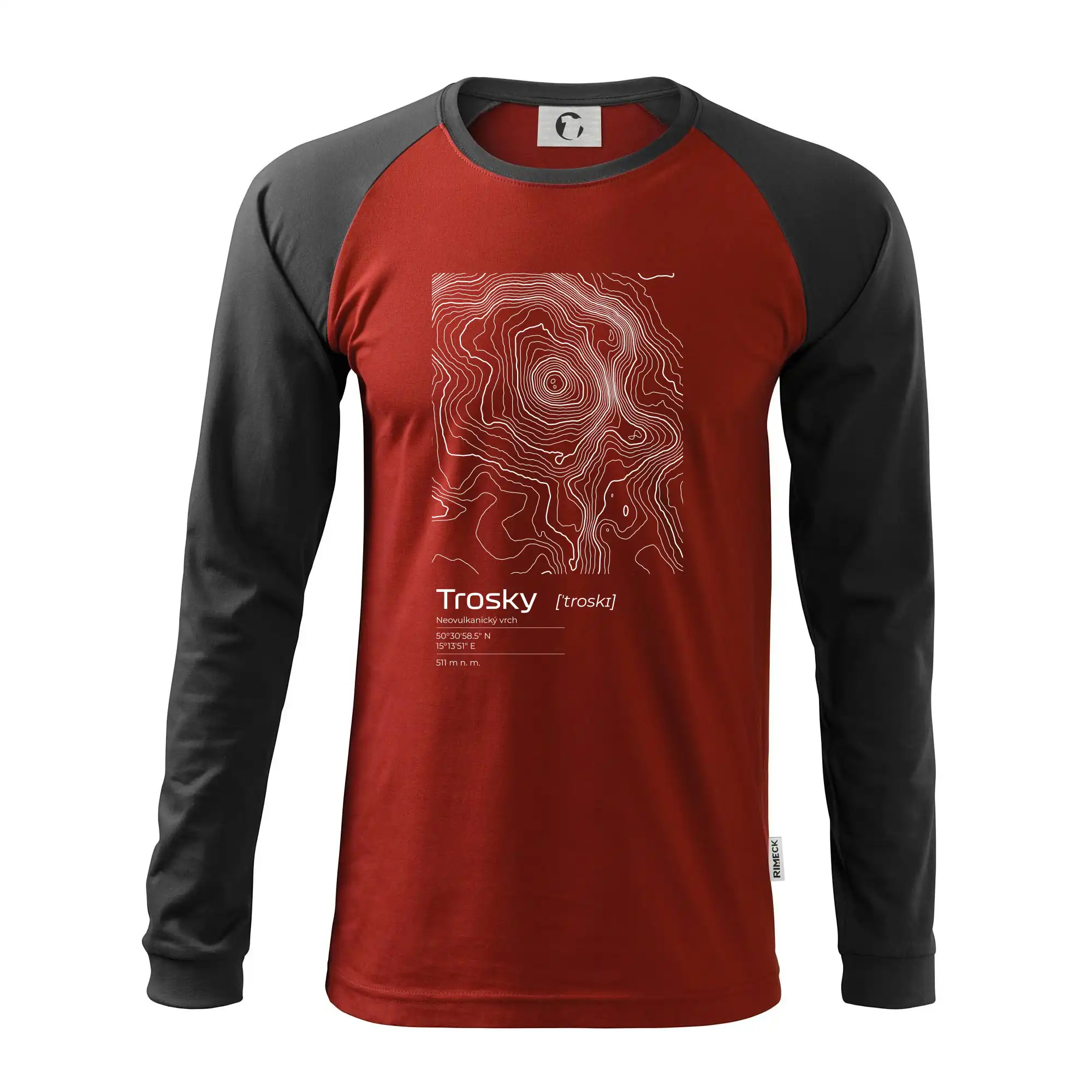 Trosky - vrstevnice v obdélníku