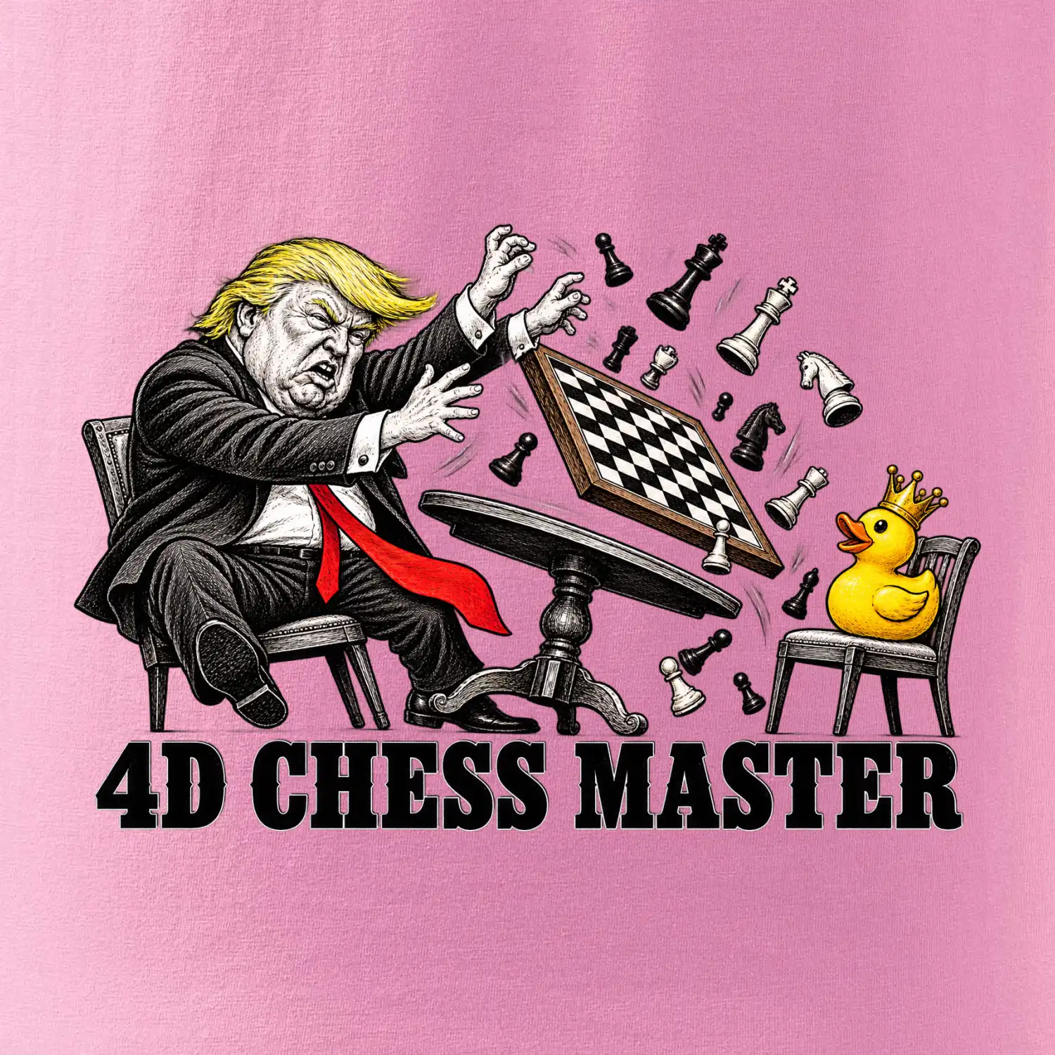 Donald Trump prohrává šachy s kachnou