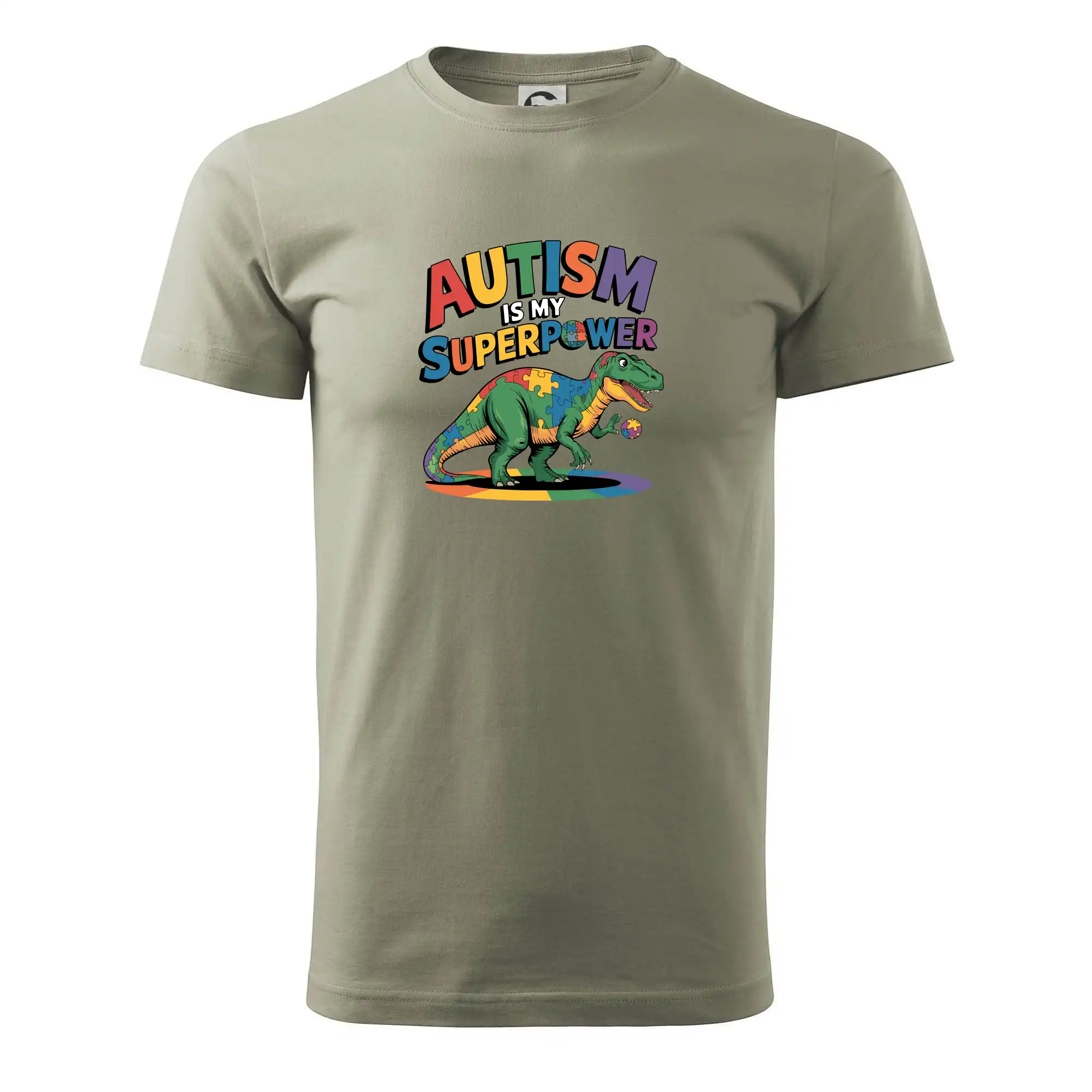 Tričká a mikiny pre autistov - Stojící Rex Autism is my superpower - Pánske tričko nižšej gramáže