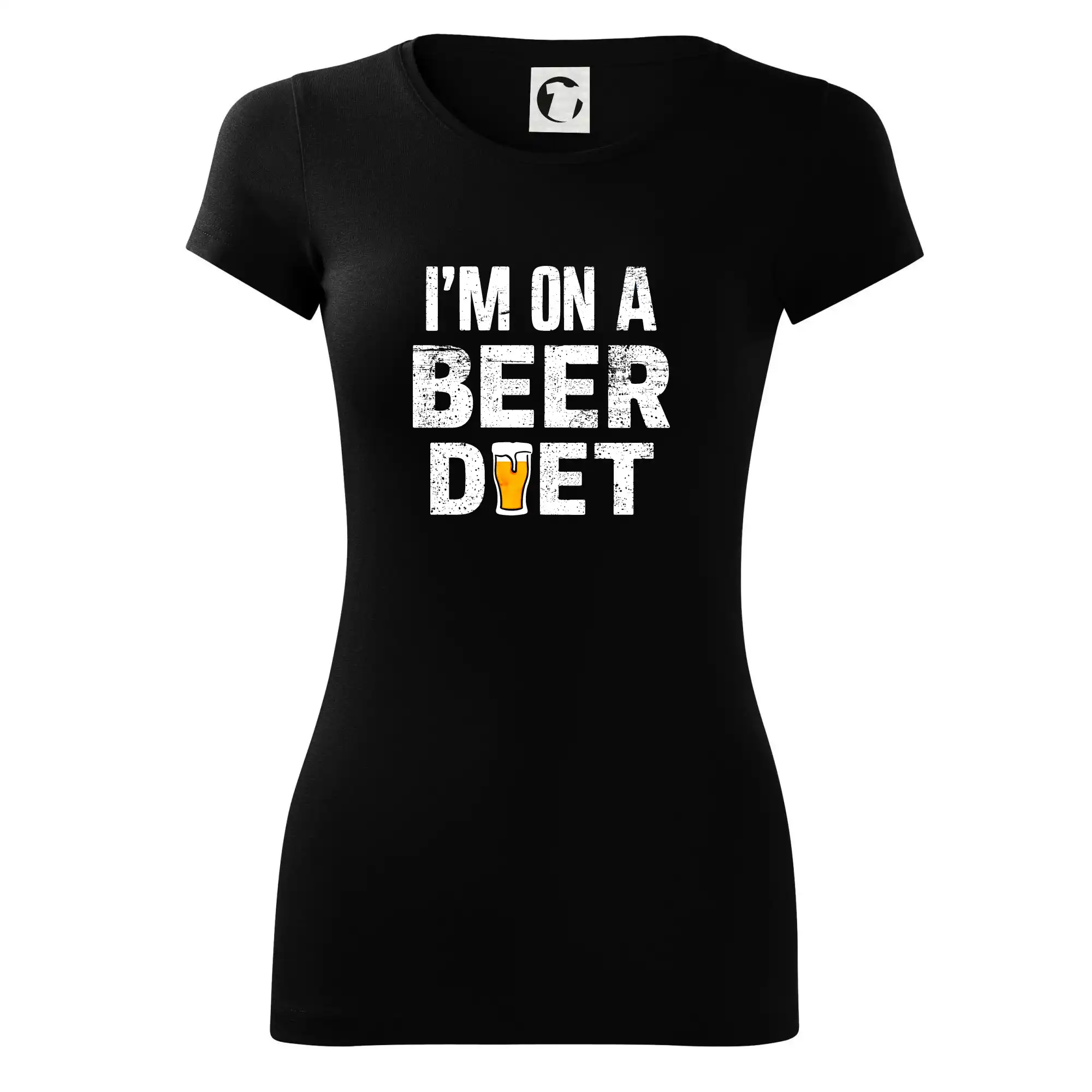 Vtipná tričká pre pivárov - Iam on a beer diet - Dámske tričko Glance - Priliehavejší strih