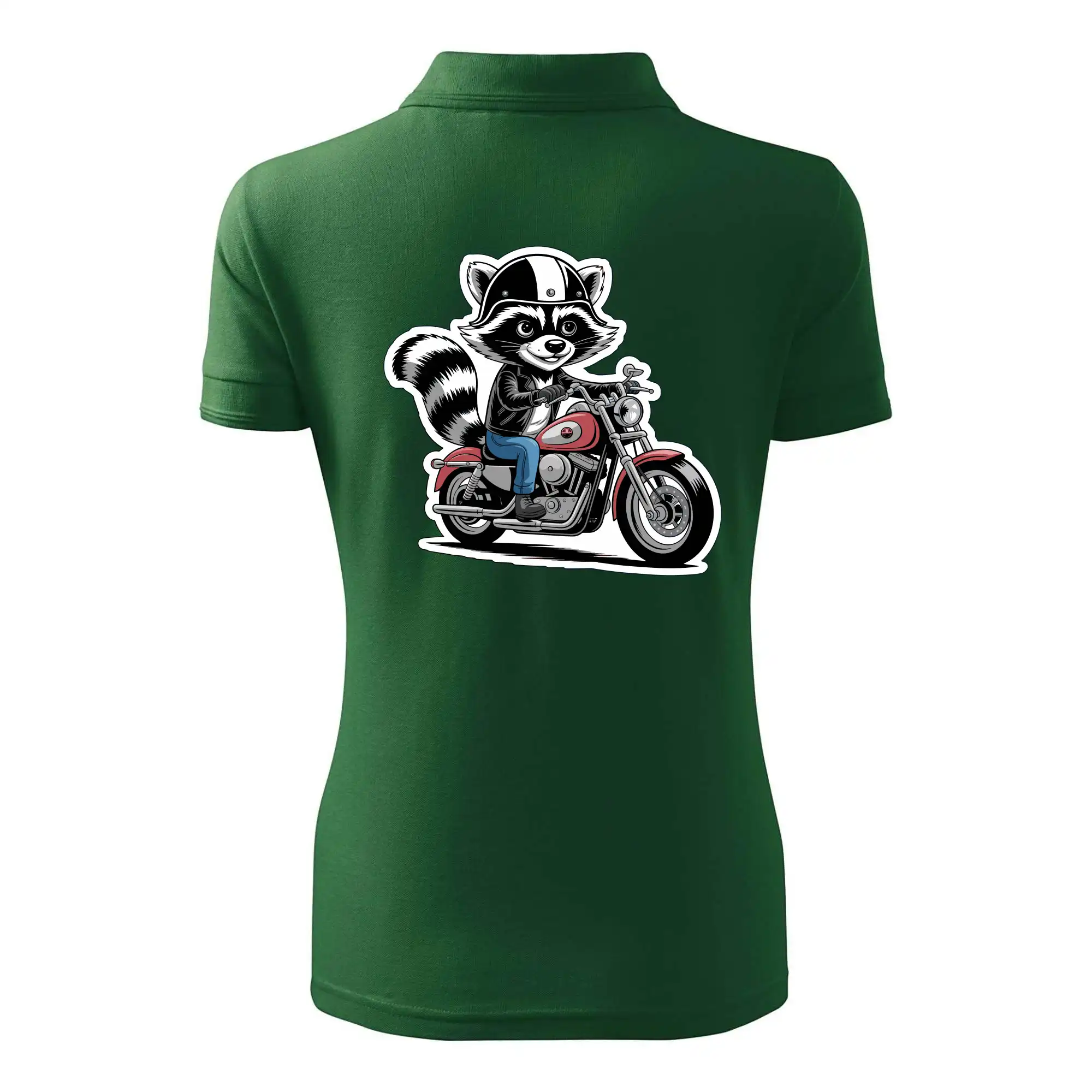 Mýval na motorce kreslený
