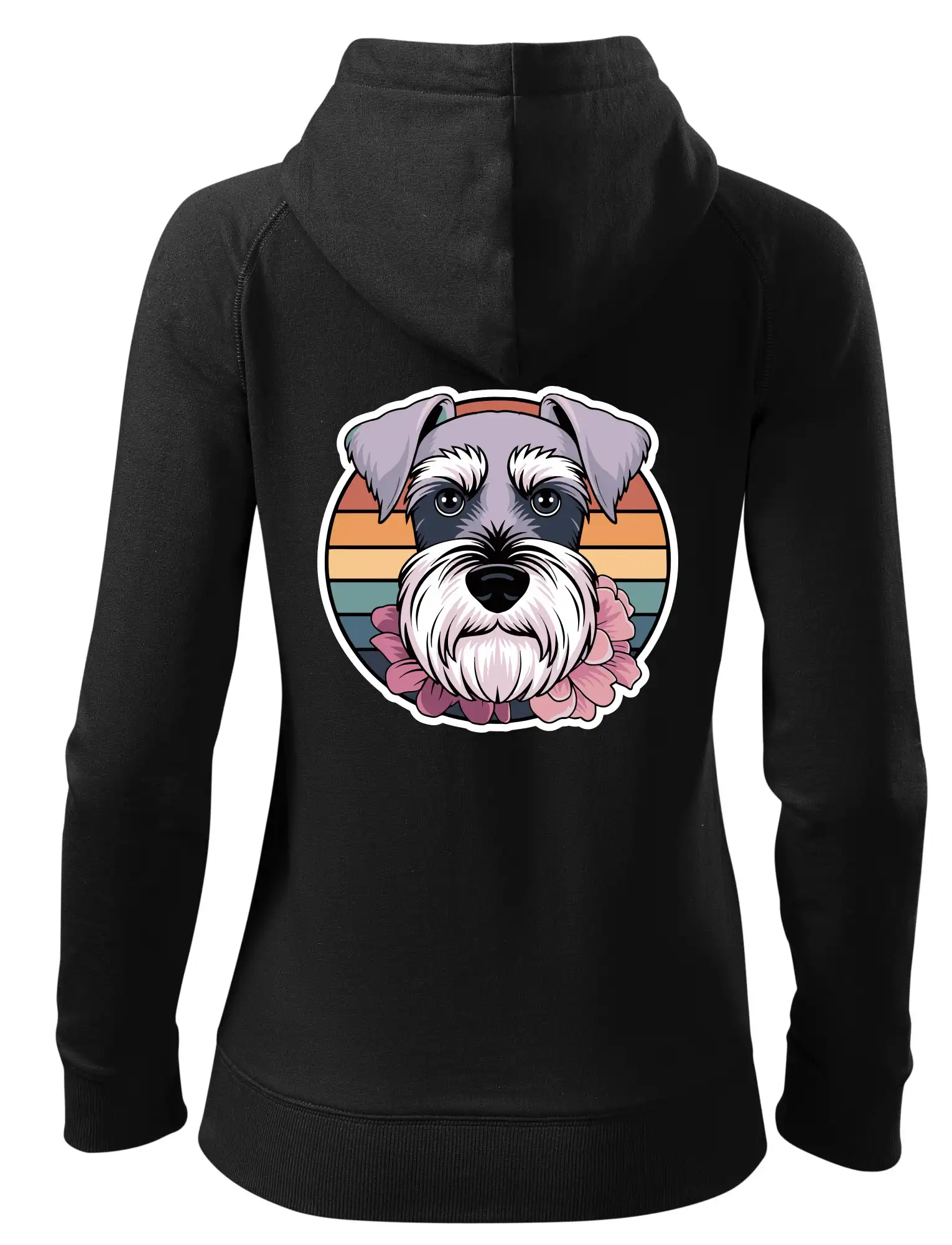 Knírač - fenka a květiny