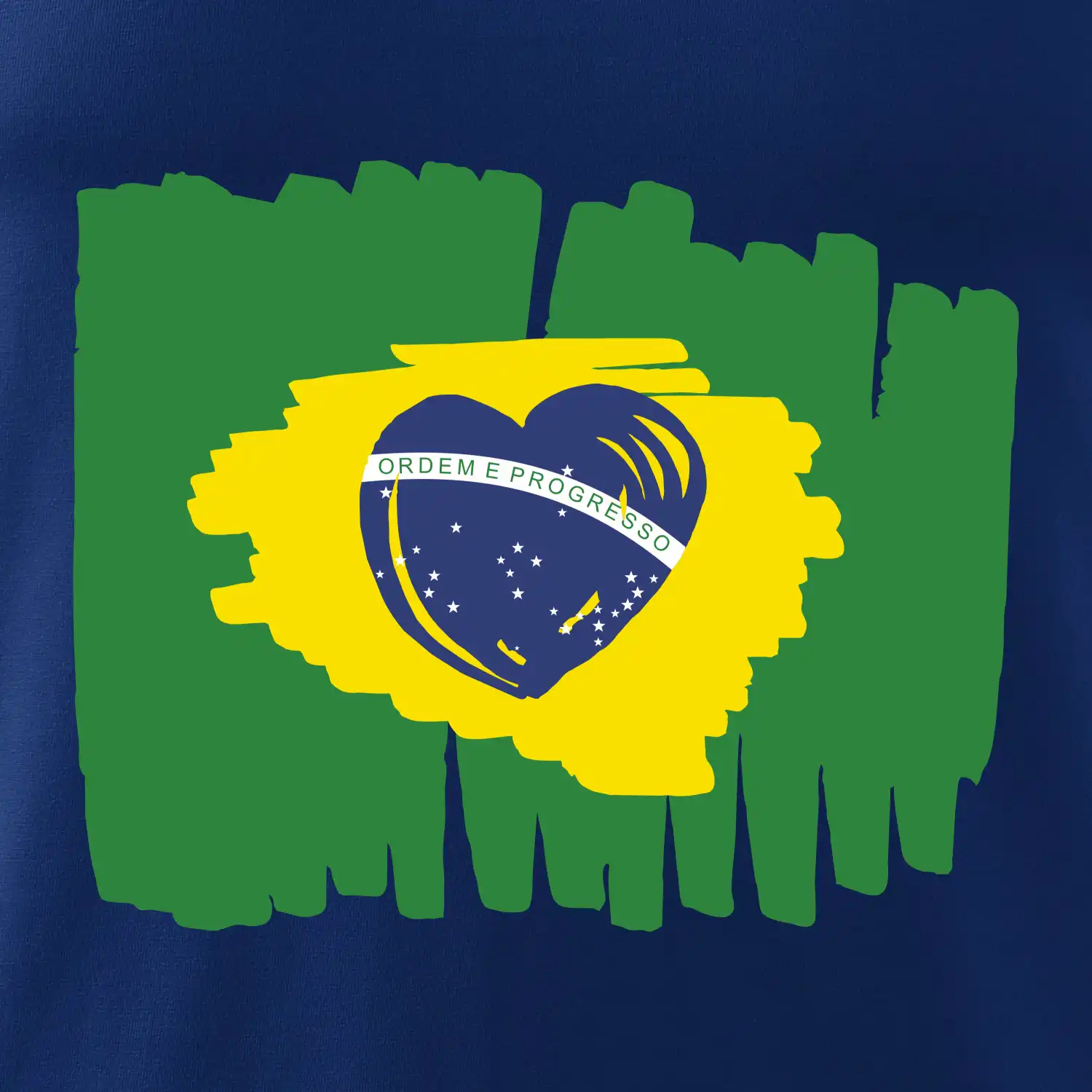 Brazílie vlajka srdce
