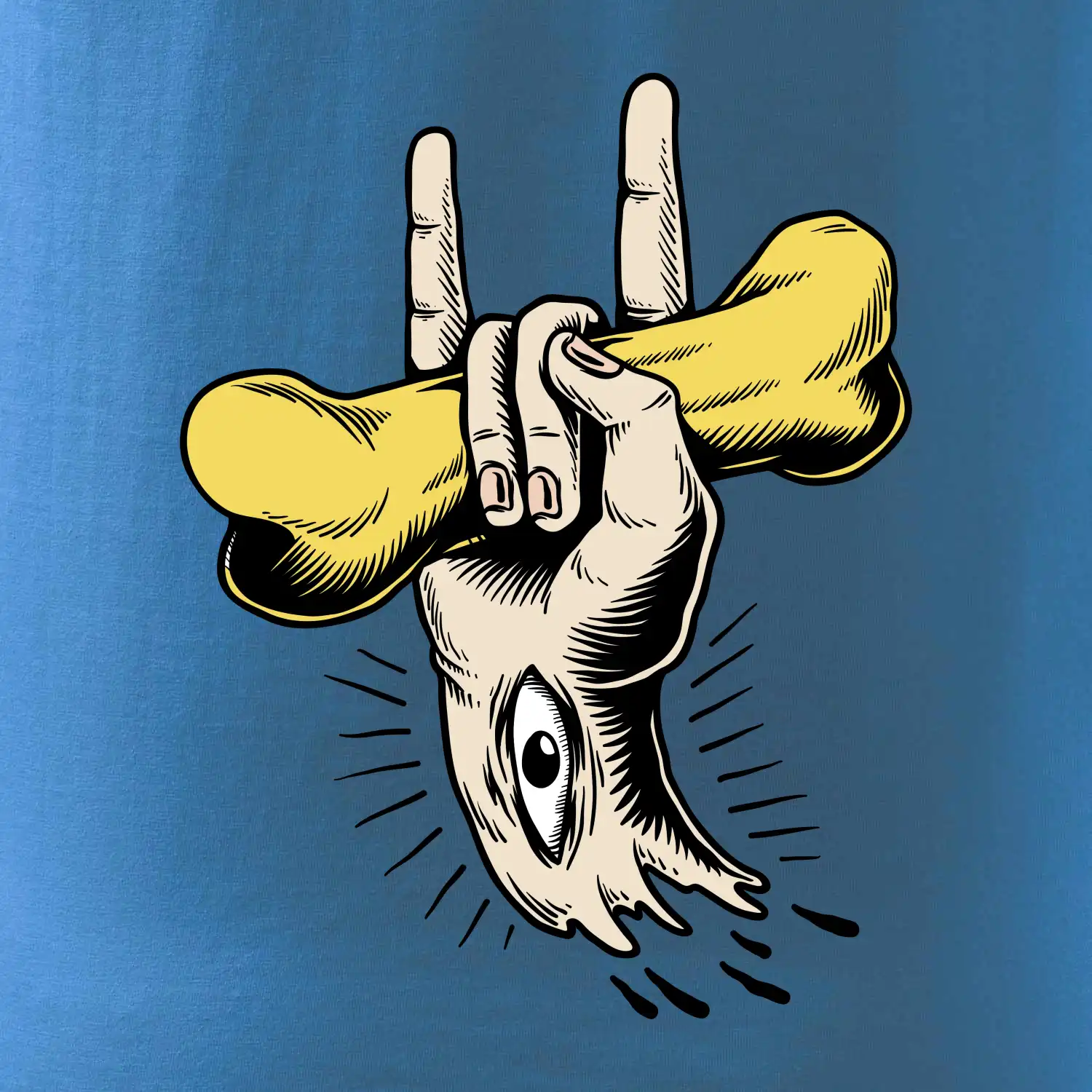 Rocková ruka kost a oko