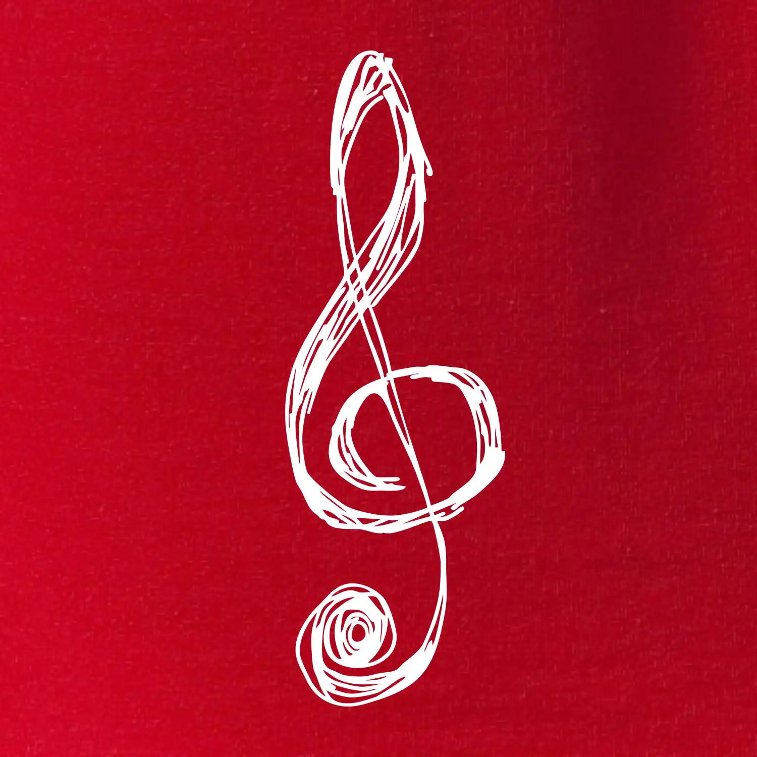 Houslový klíč kreslený