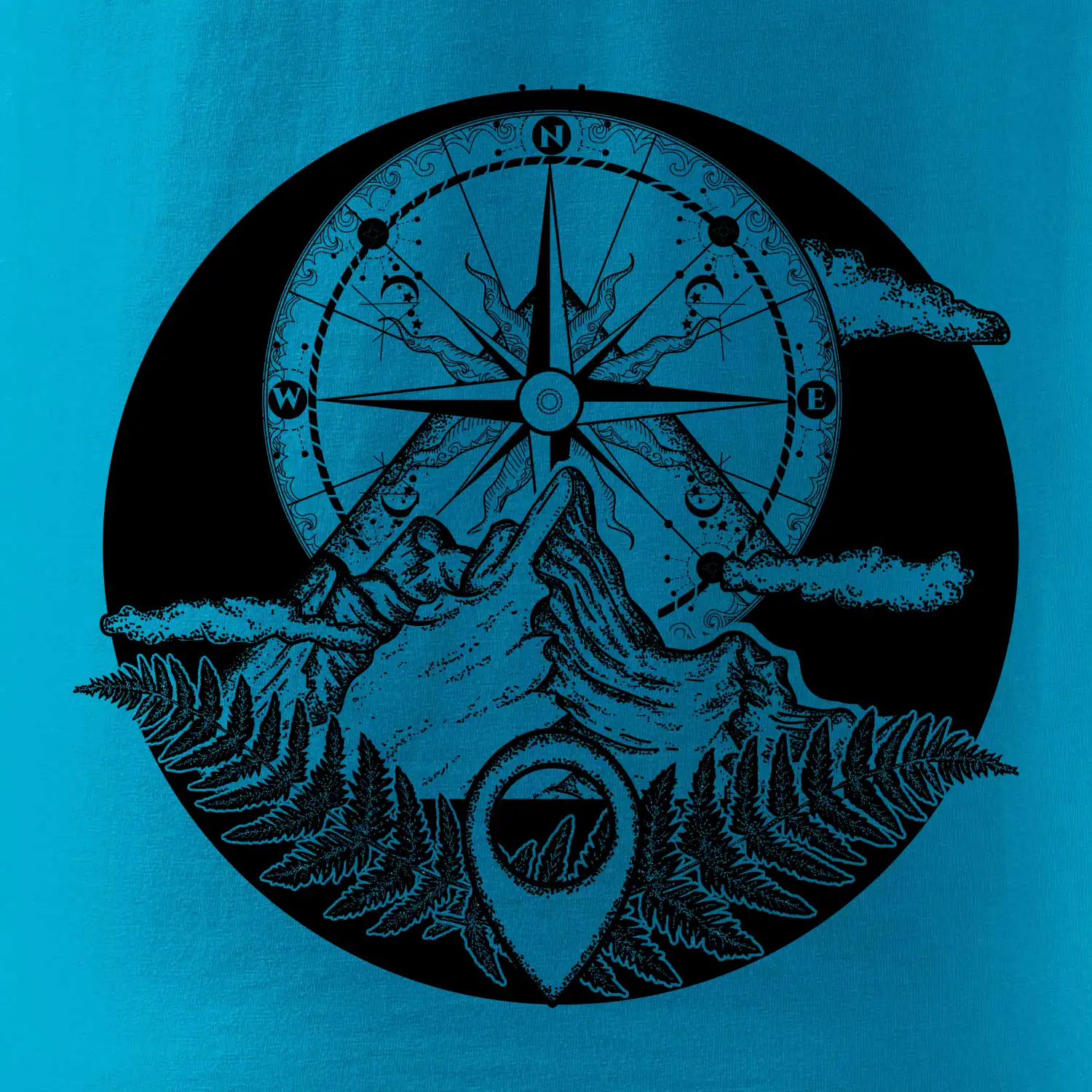 Cestování - hory kompas