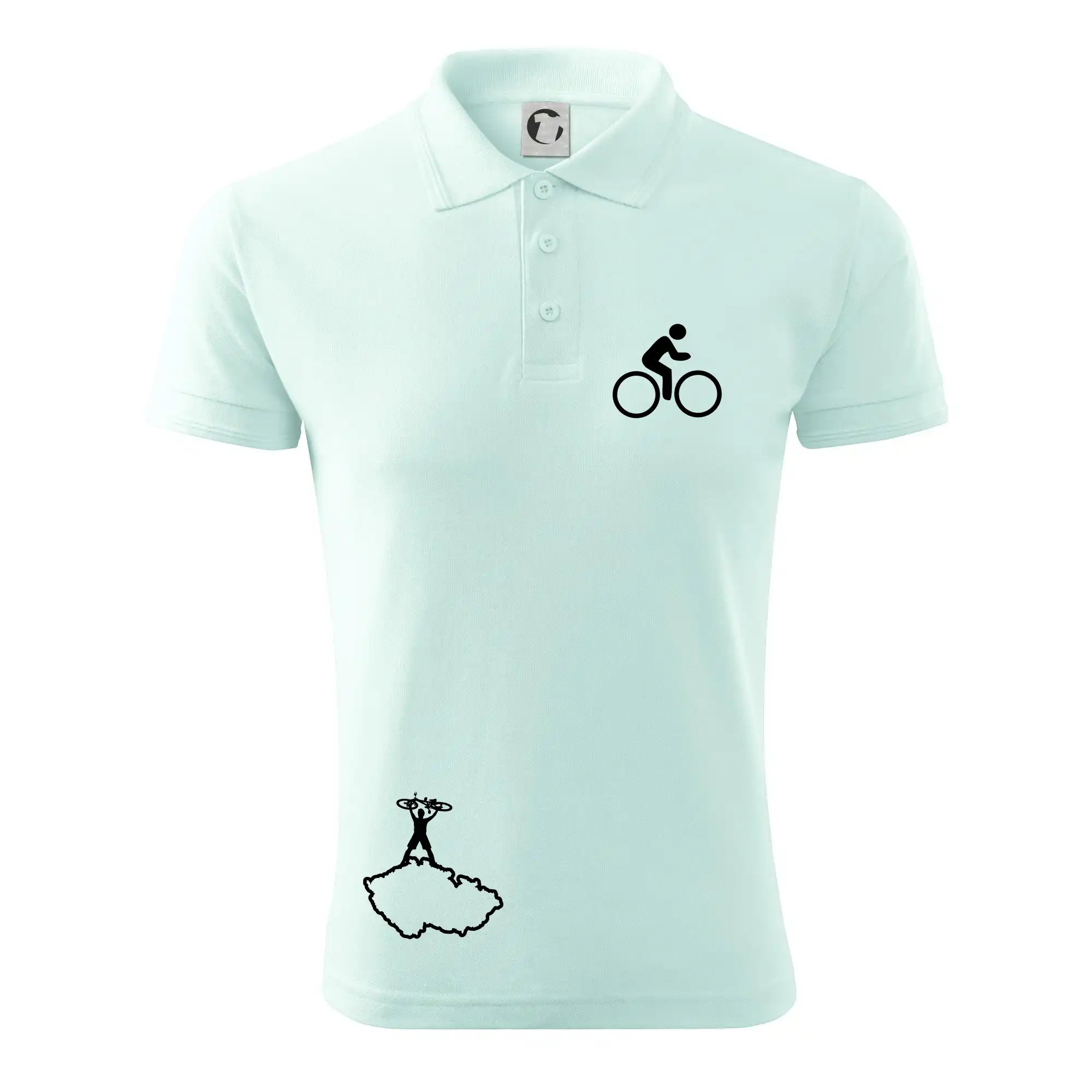 Mapa ČR + kolo na prsu