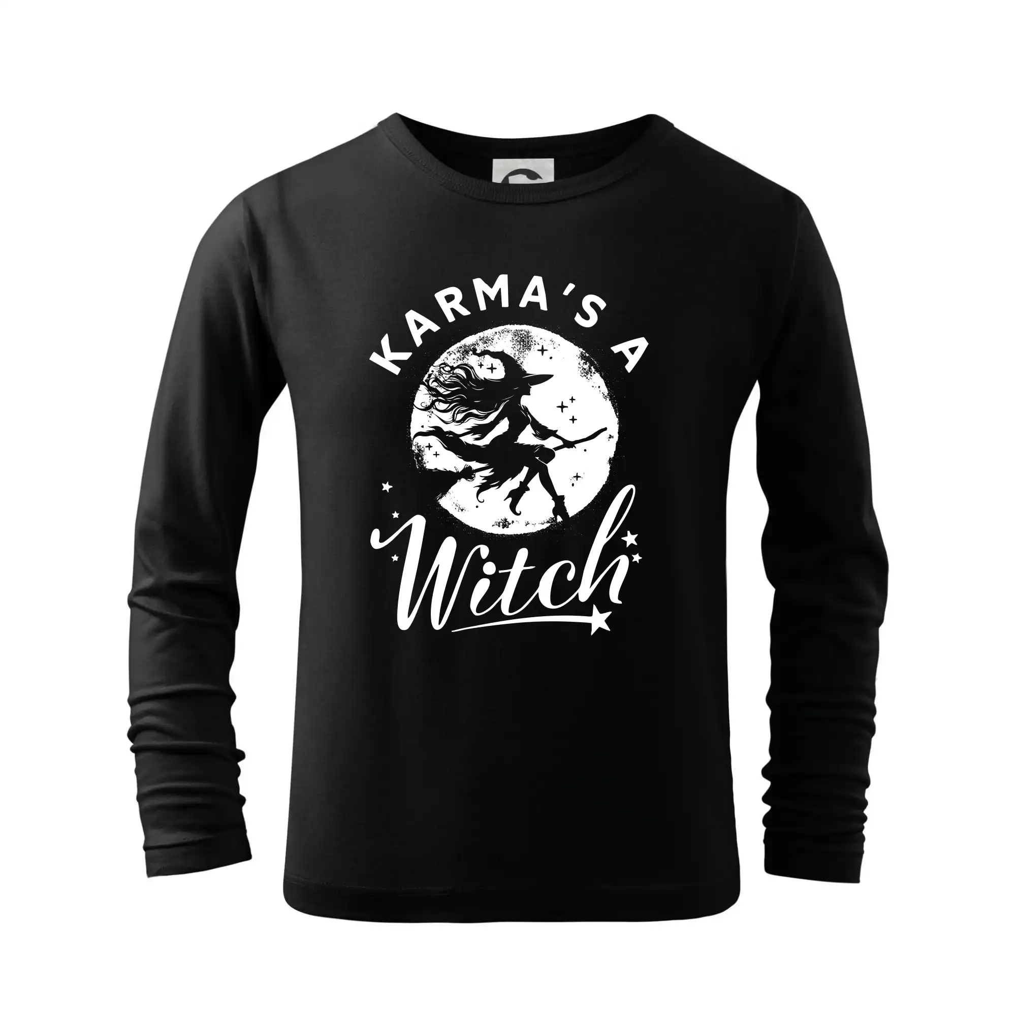 Grafické tričká - Karma's a Witch - bosorka - Tričko detské Long Sleeve