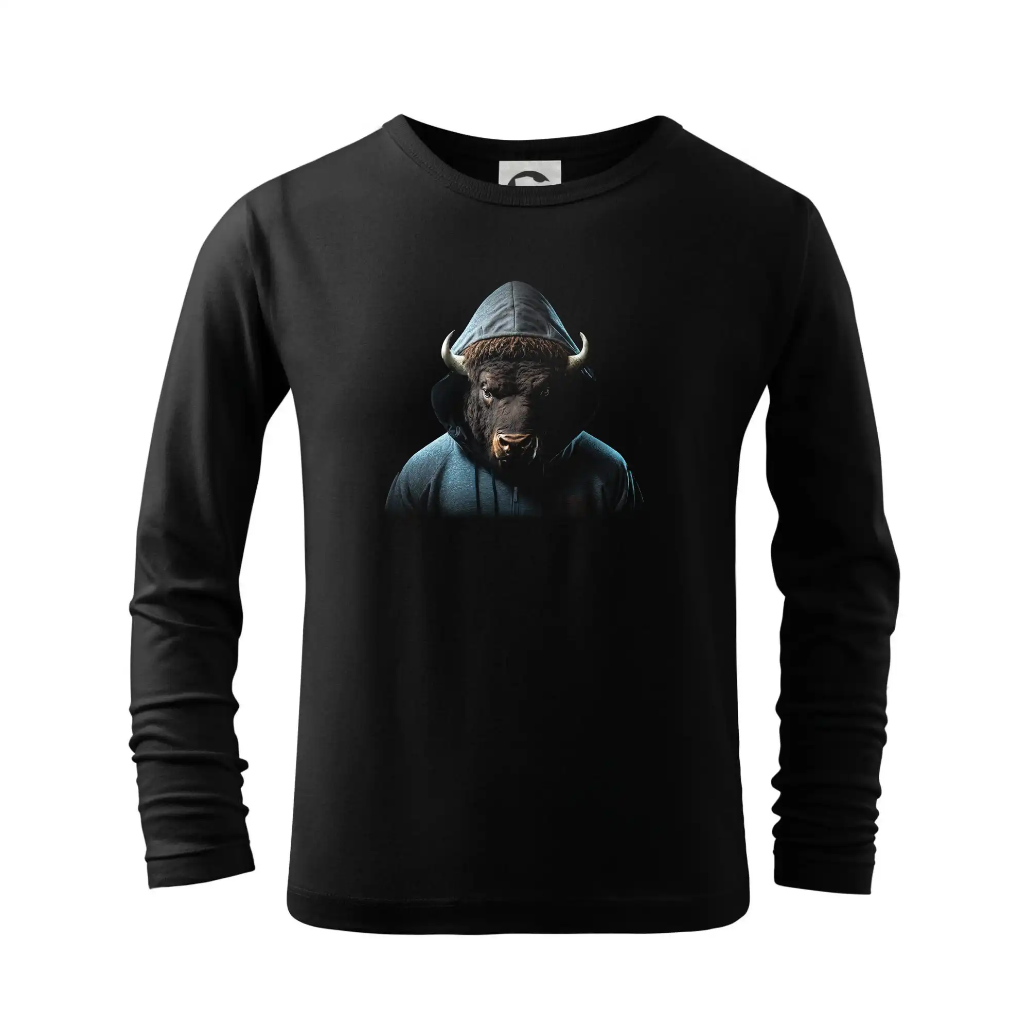 Tričká so zvieratami - Bůvol v mikině - Tričko detské Long Sleeve