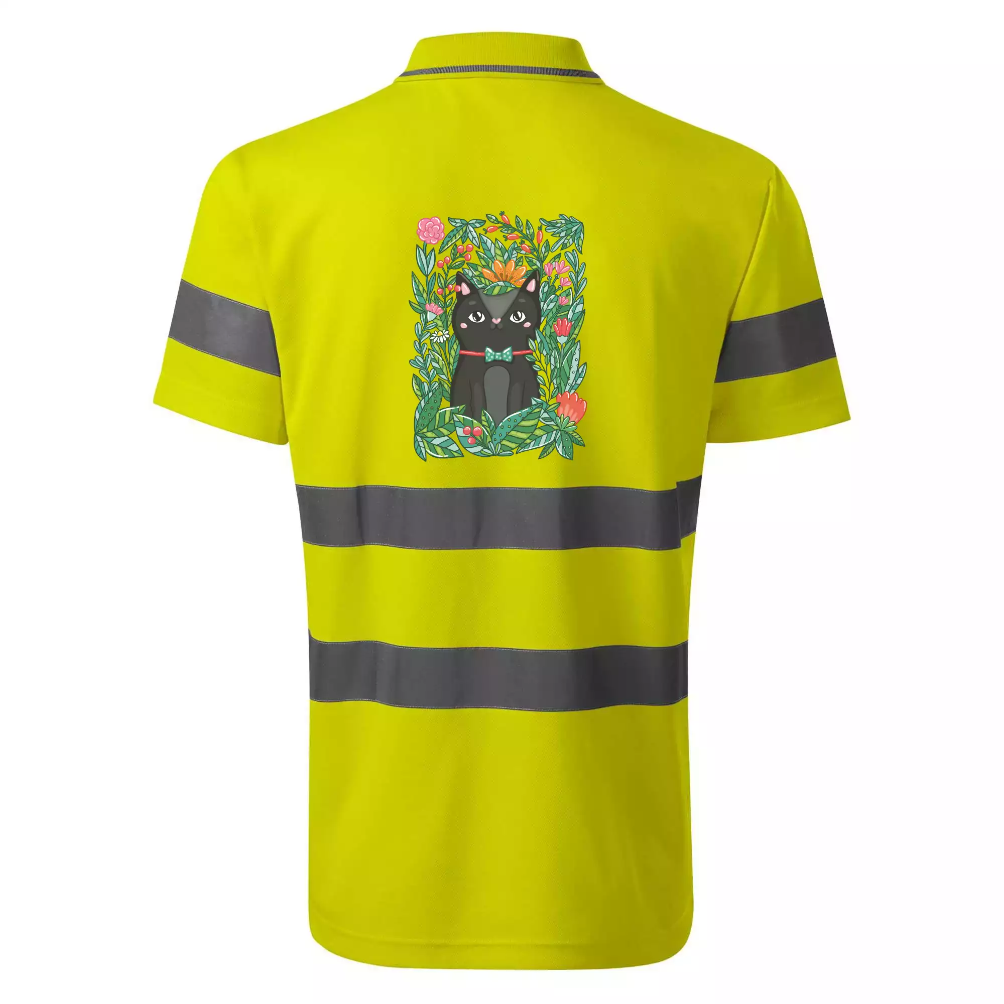 Kočka s květy malovaná