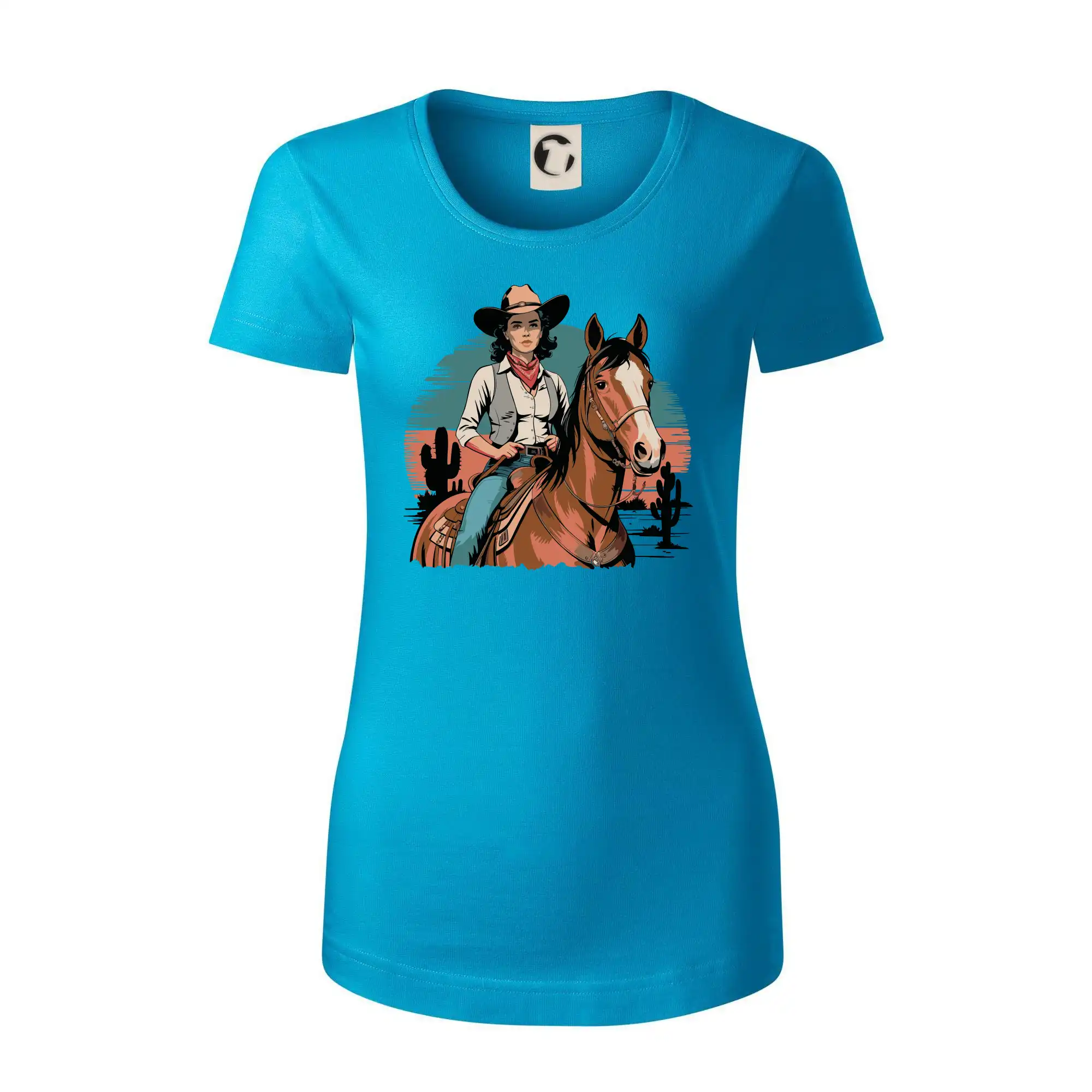 Cowgirl vintage na koni