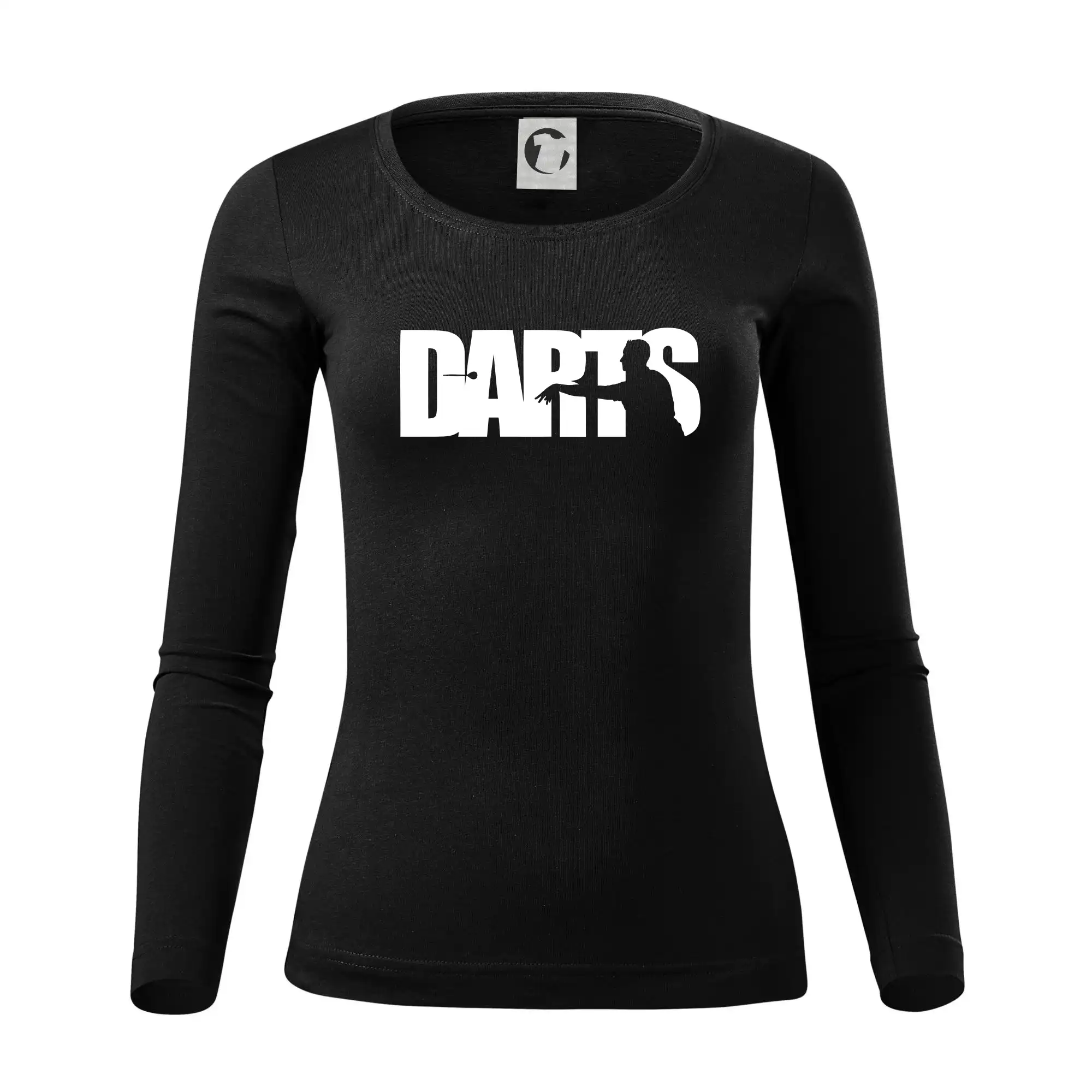 Darts - nápis se šipkařem