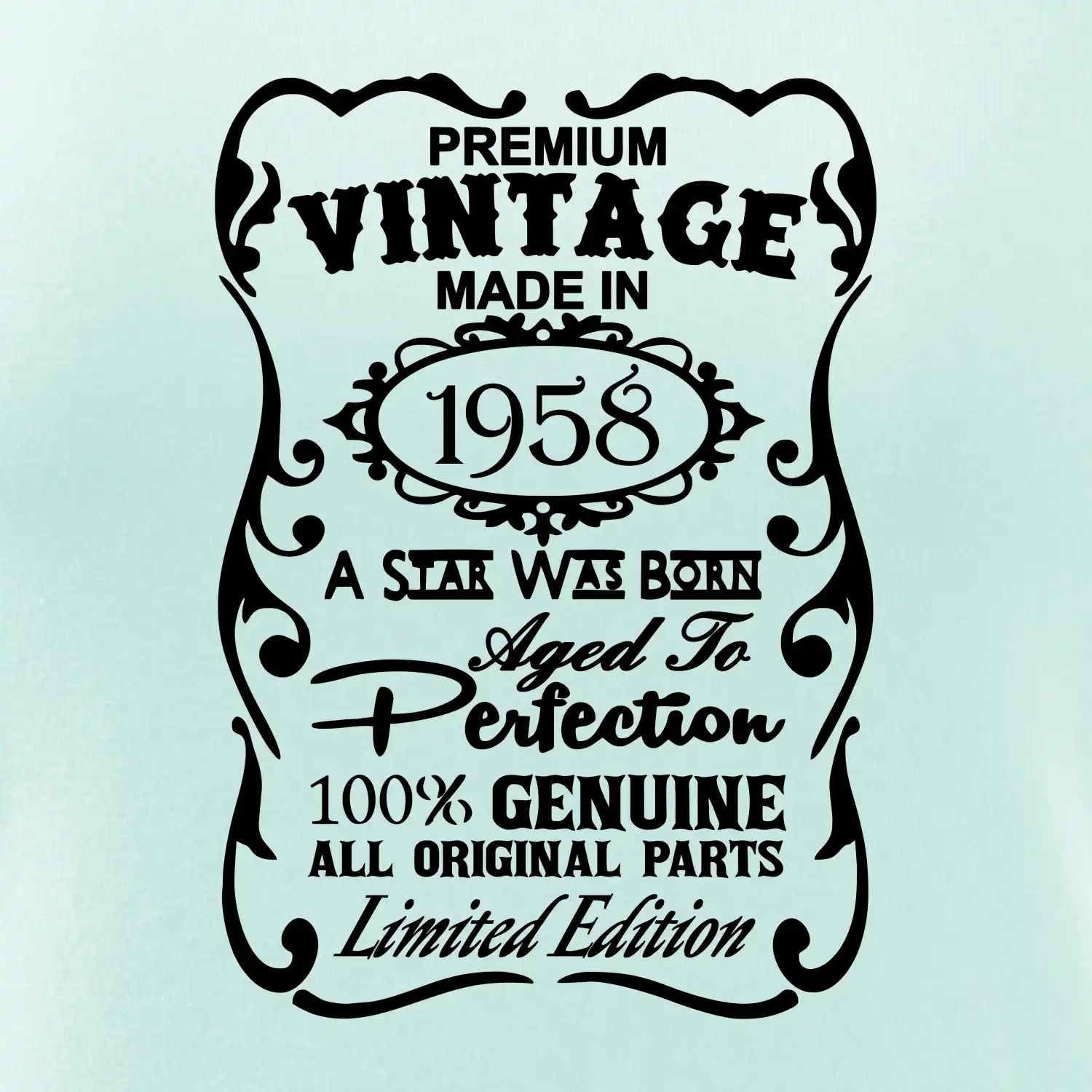 Vintage Etiketa - 1958