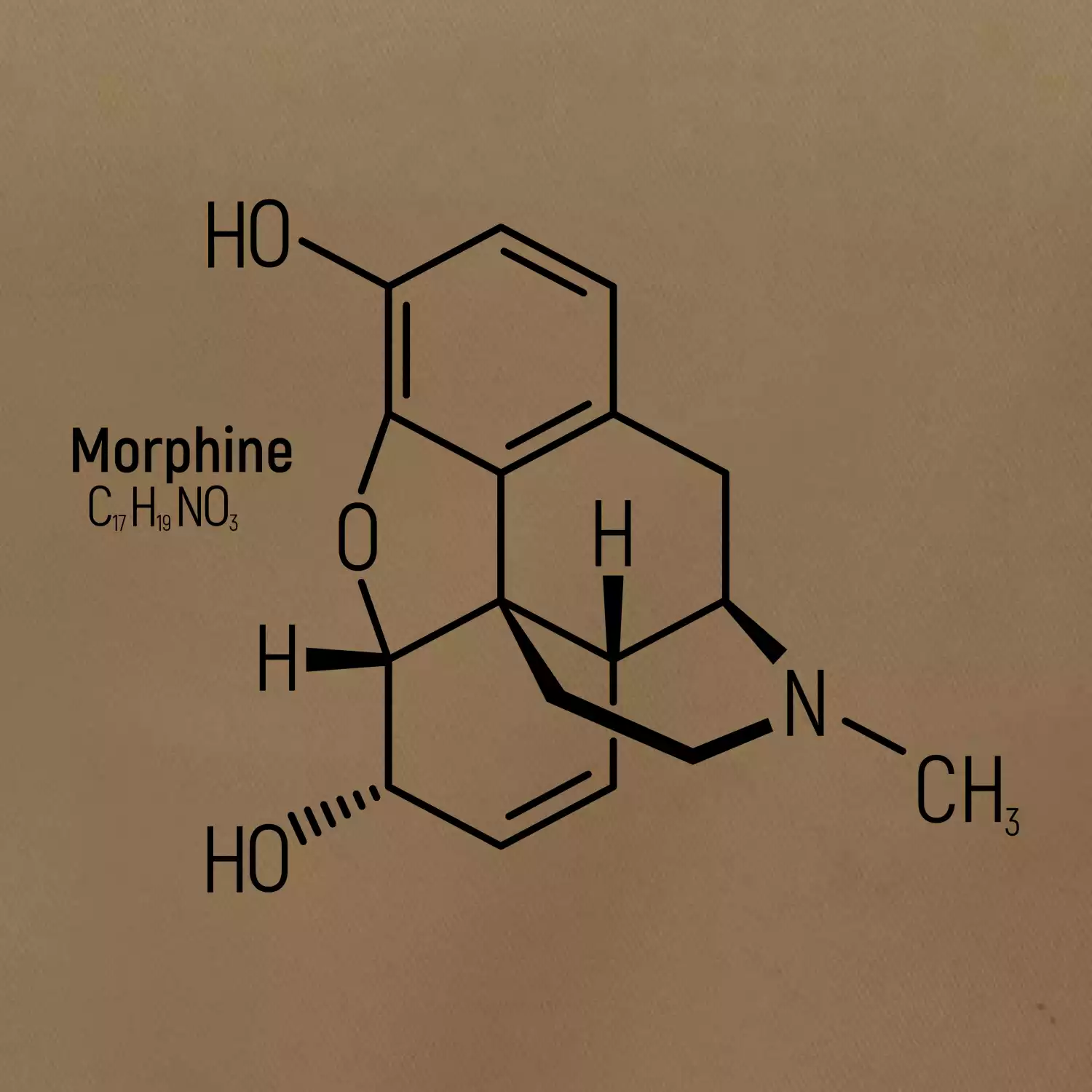 Molekulární struktura Morfin