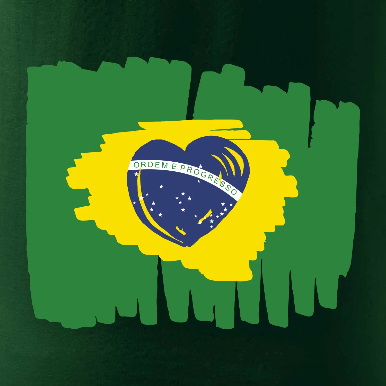 Brazílie vlajka srdce