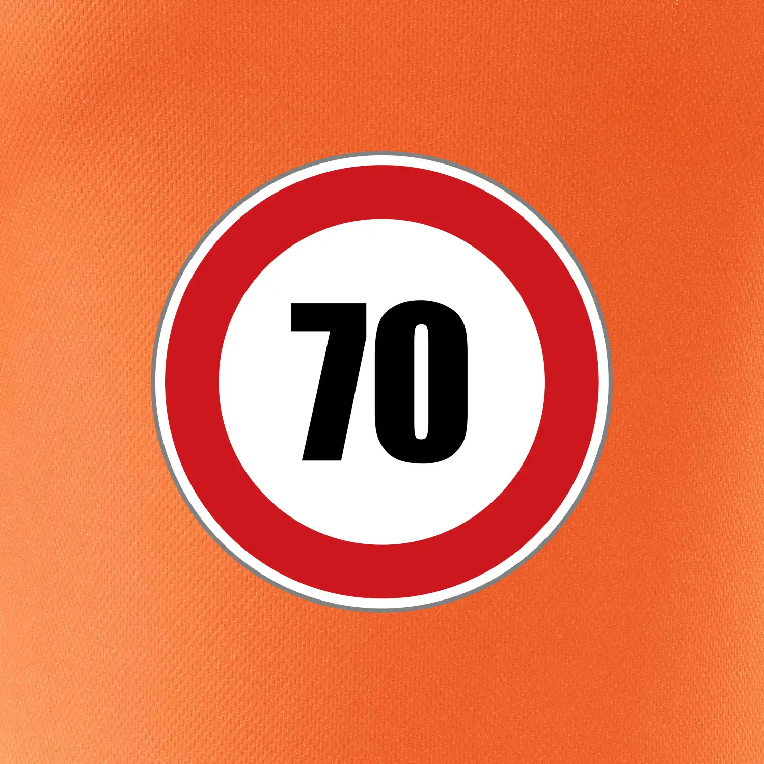 Dopravní značka - omezení rychlosti 70