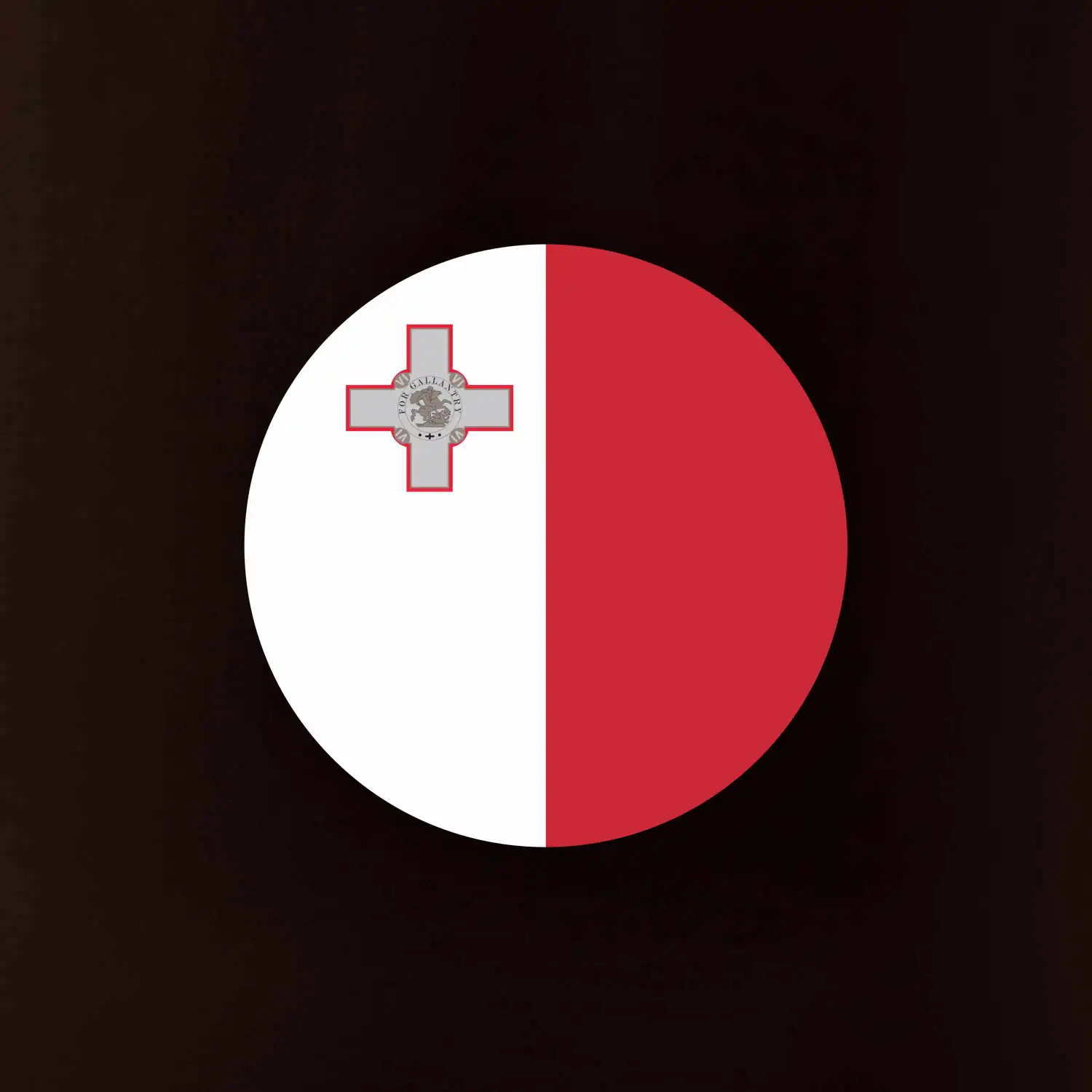 Vlajka Malta kulatá velká