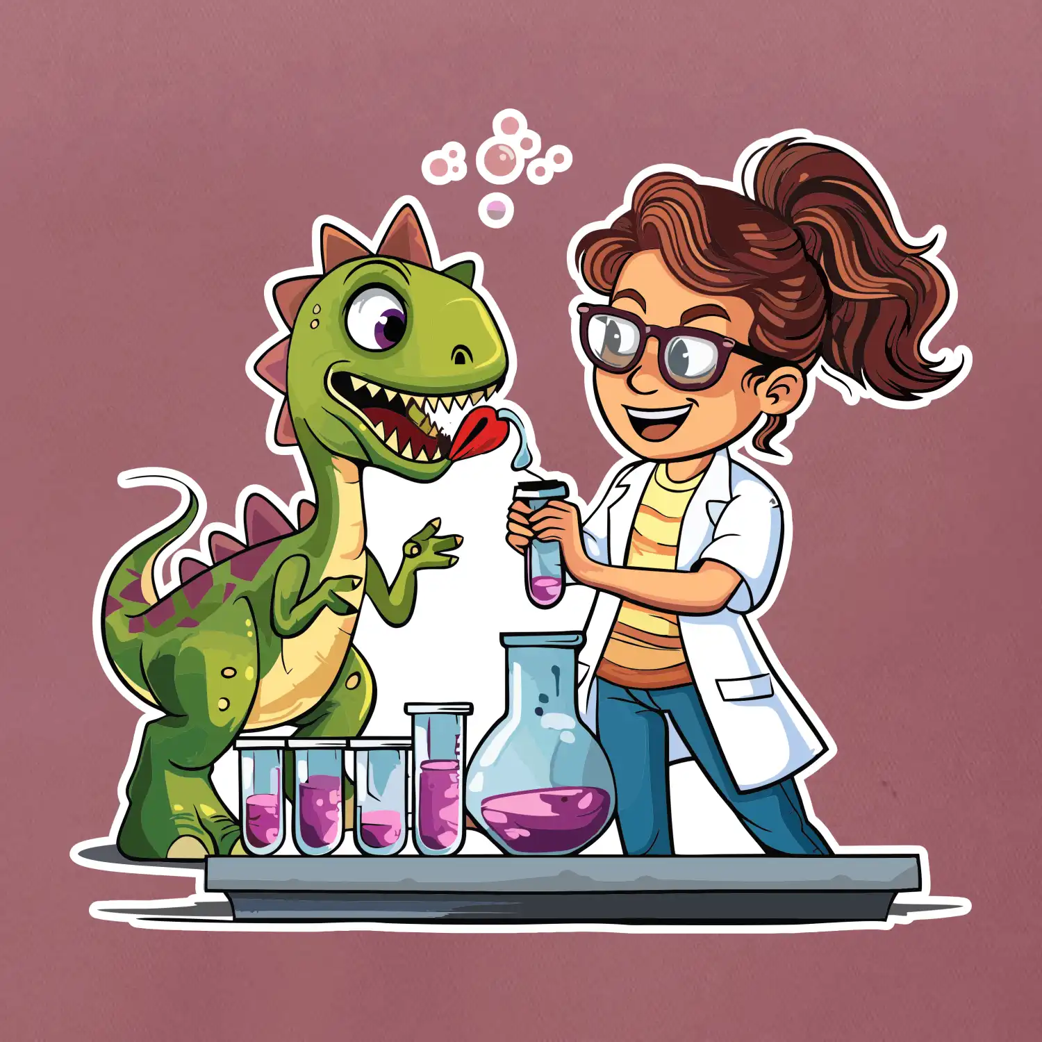 Chemik a dinosaurus - Holka