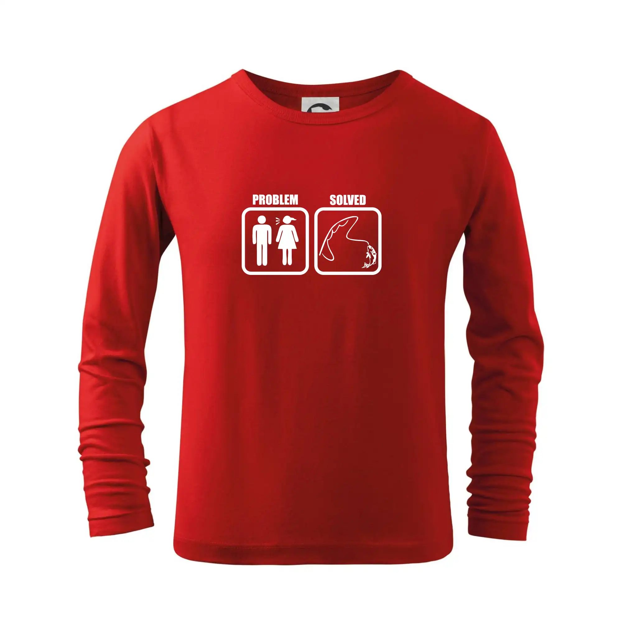 Tričká Problem Solved - Problém rybárčenie - Tričko detské Long Sleeve