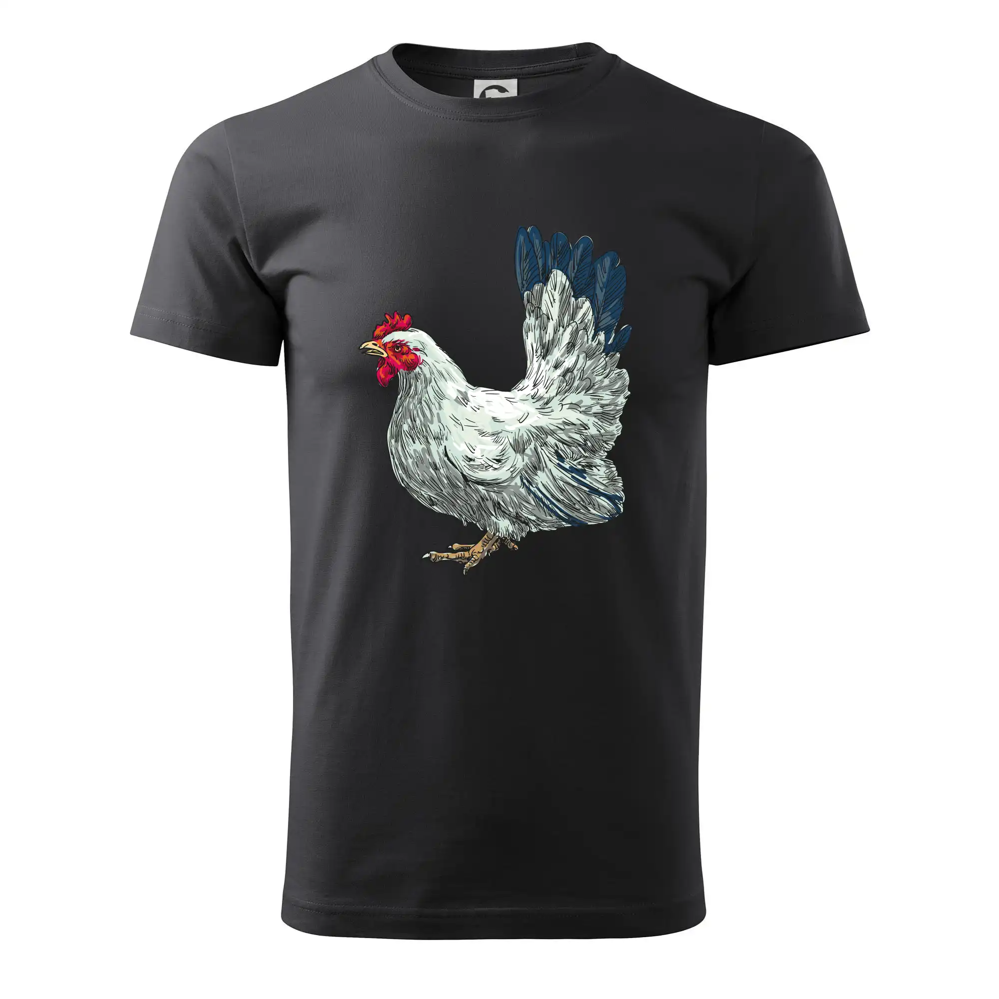 Slepice kreslená bílá