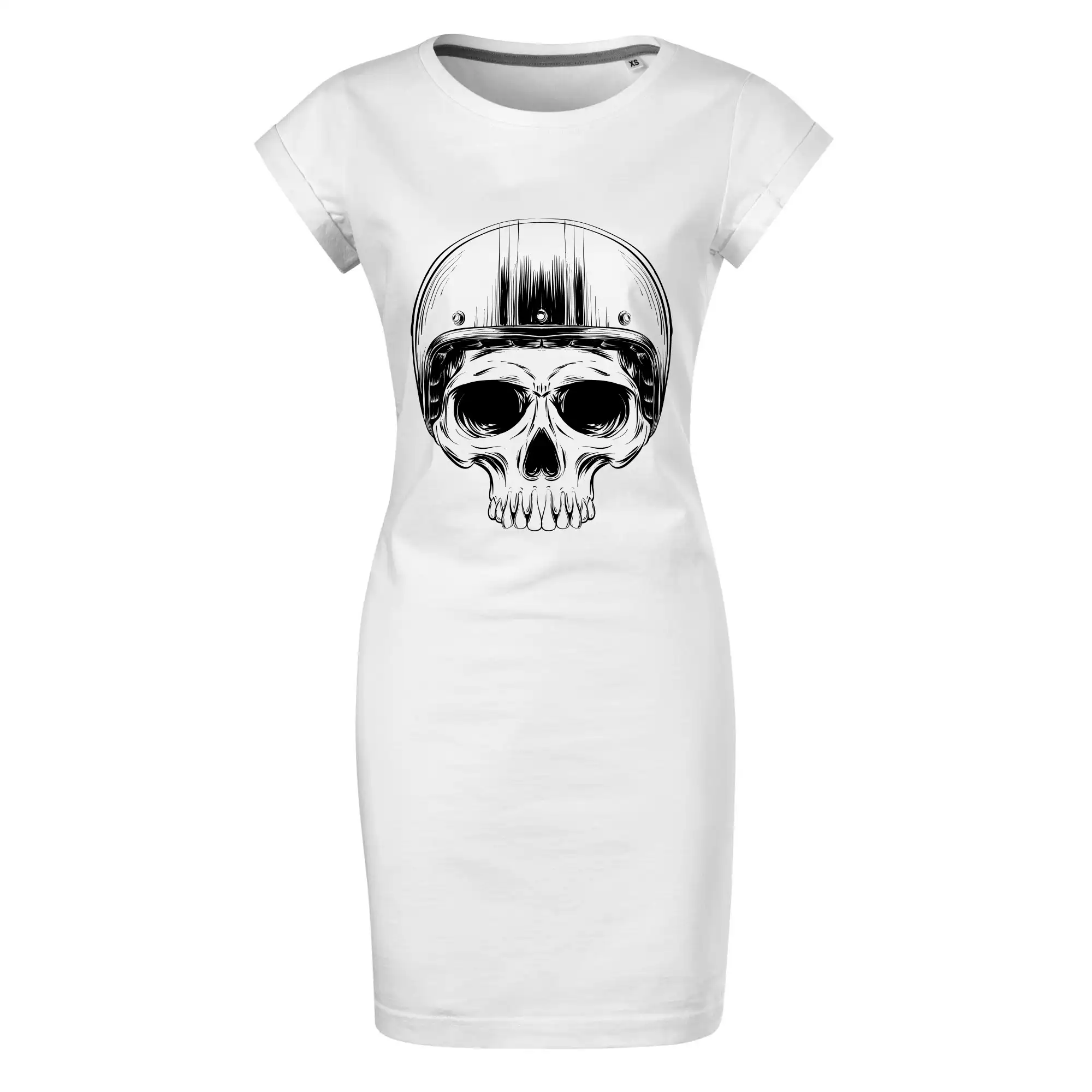 Motorkář lebka s kulatou hlavou