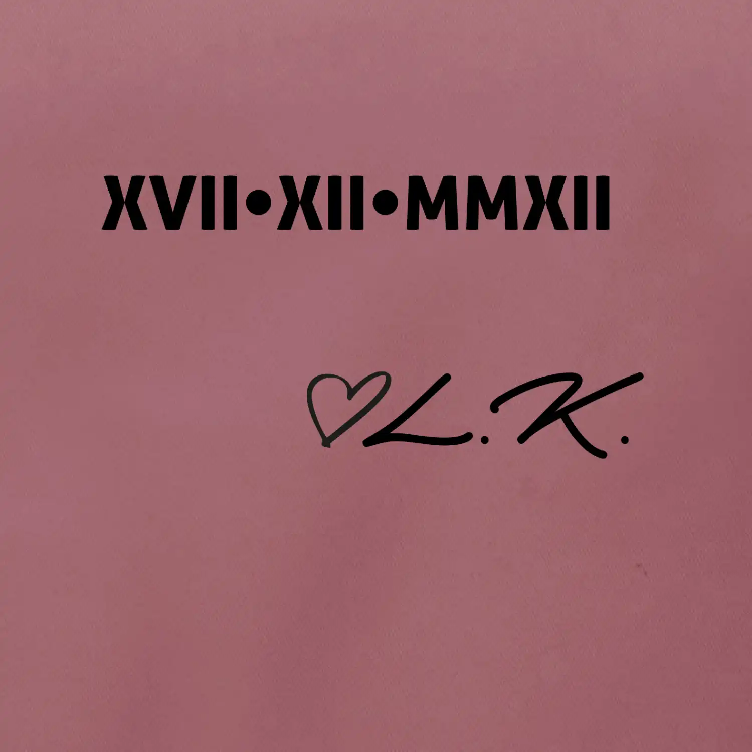 Datum výročí a iniciály