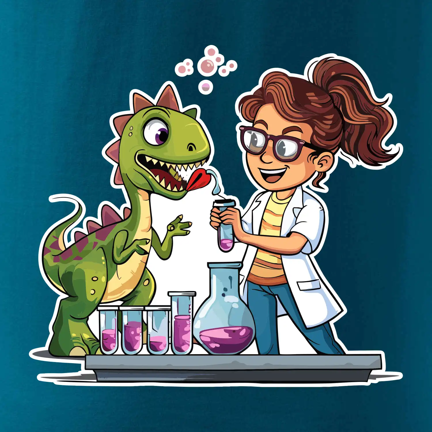 Chemik a dinosaurus - Holka