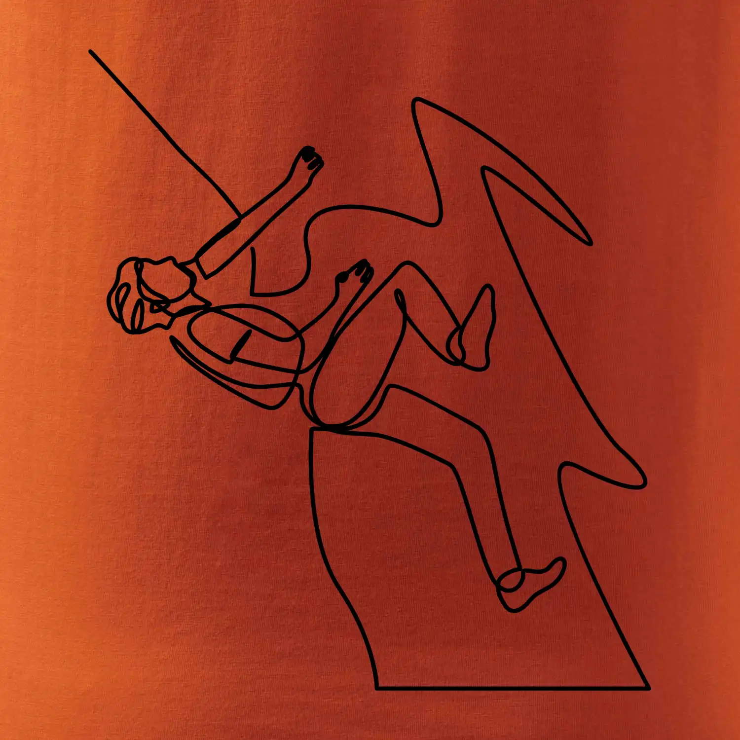 Lezec na skále jedním tahem