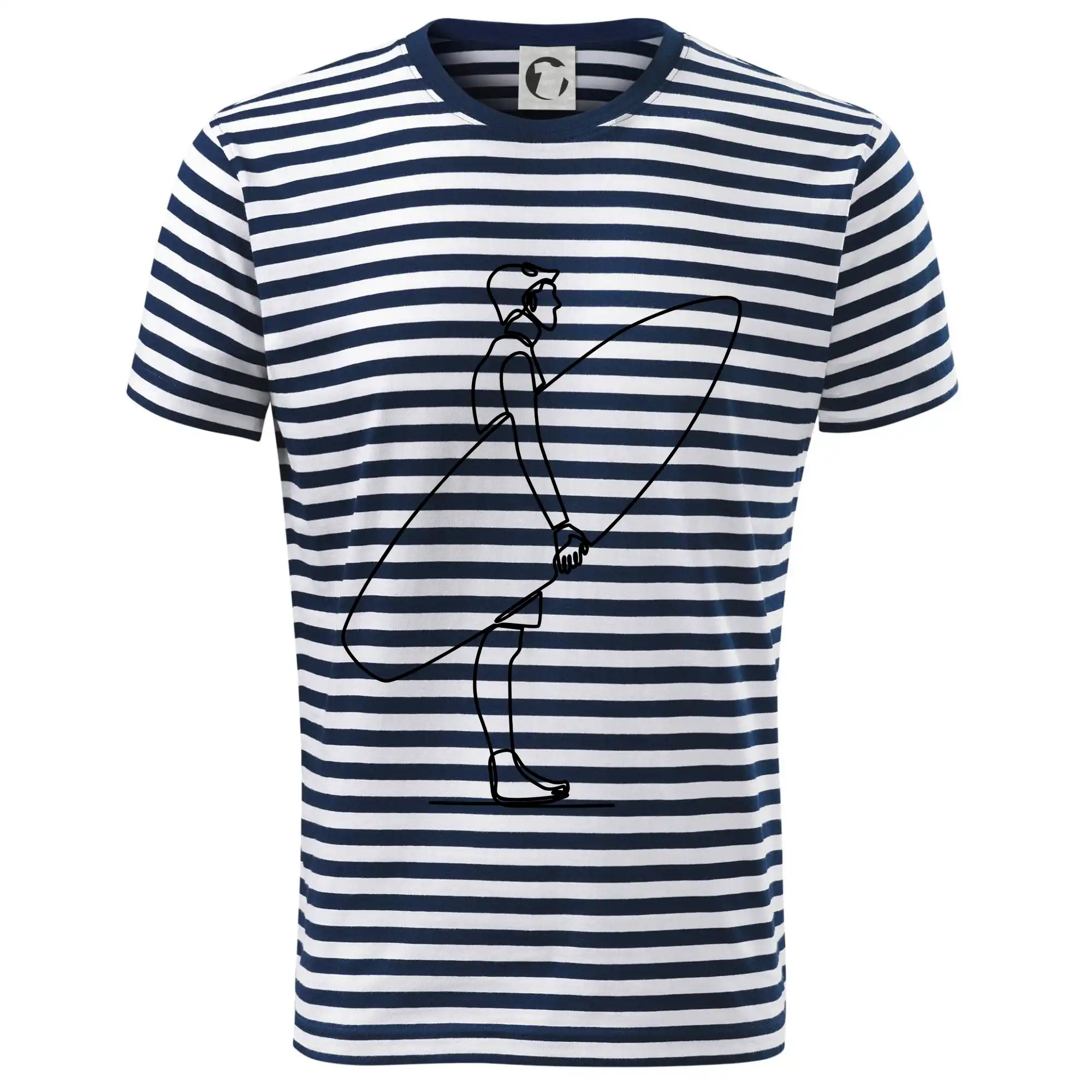 Surfař stojící jedním tahem