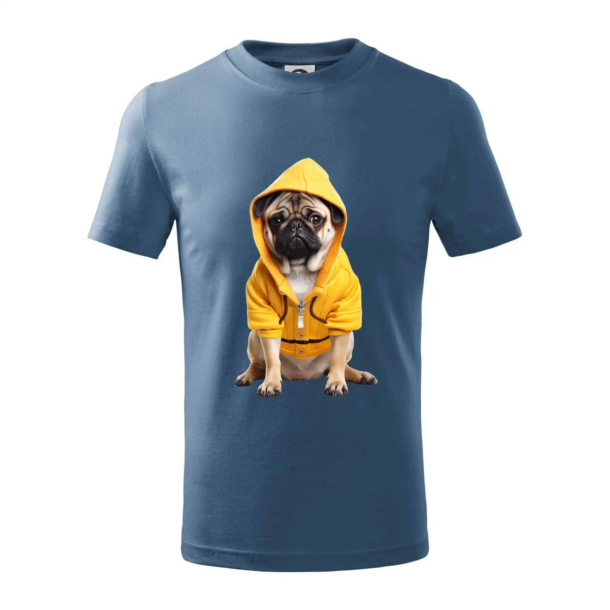 Mops na tričku - Mops v mikine - Tričko detské bavlnené