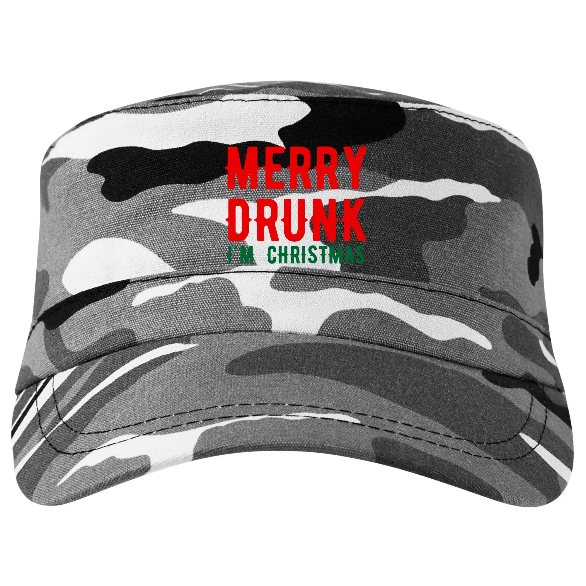 Vianočné tričká - Merry Drunk I'm Christmas - Šiltovka CAMO