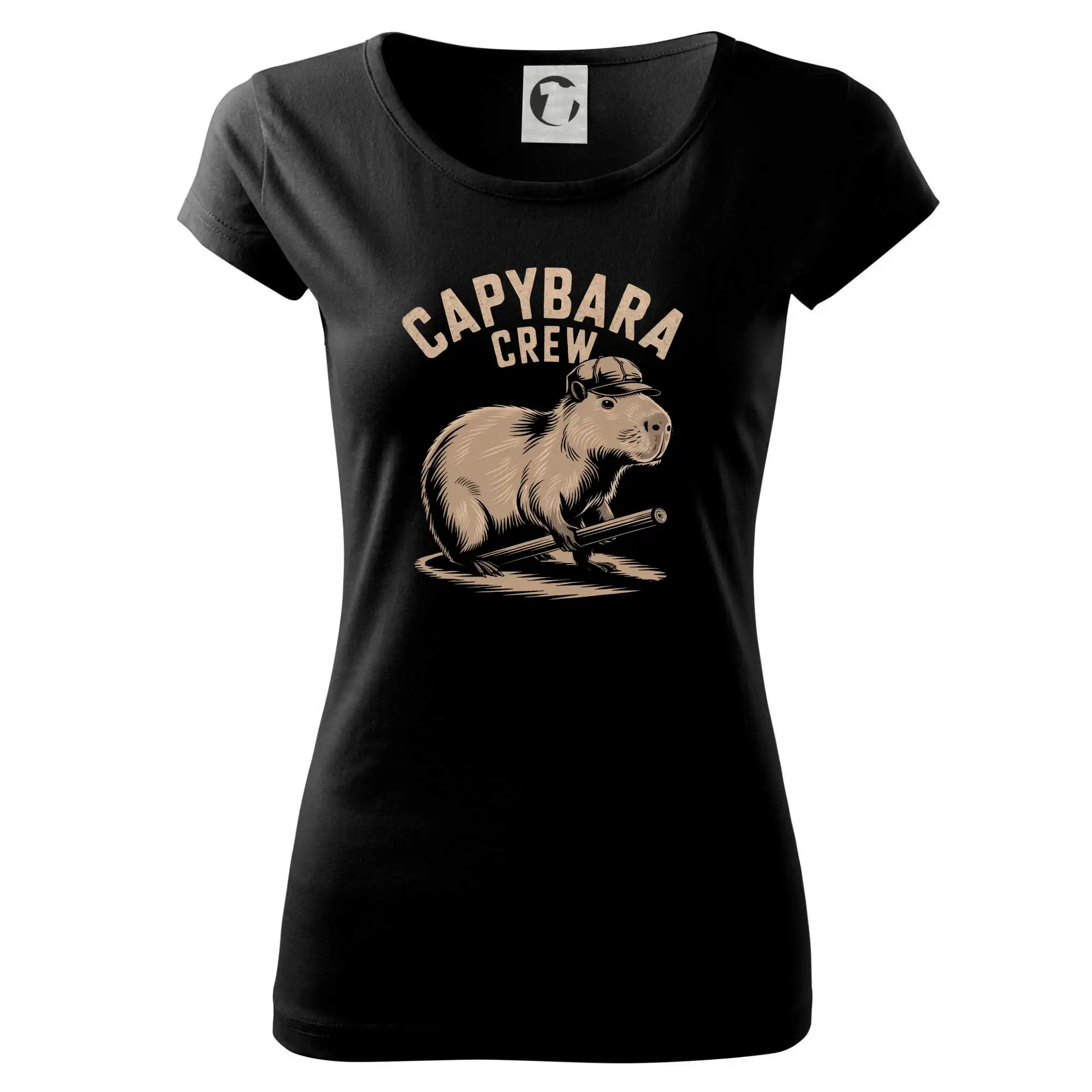 Tričká so zvieratami - Capybara crew - Dámske tričko Pure
