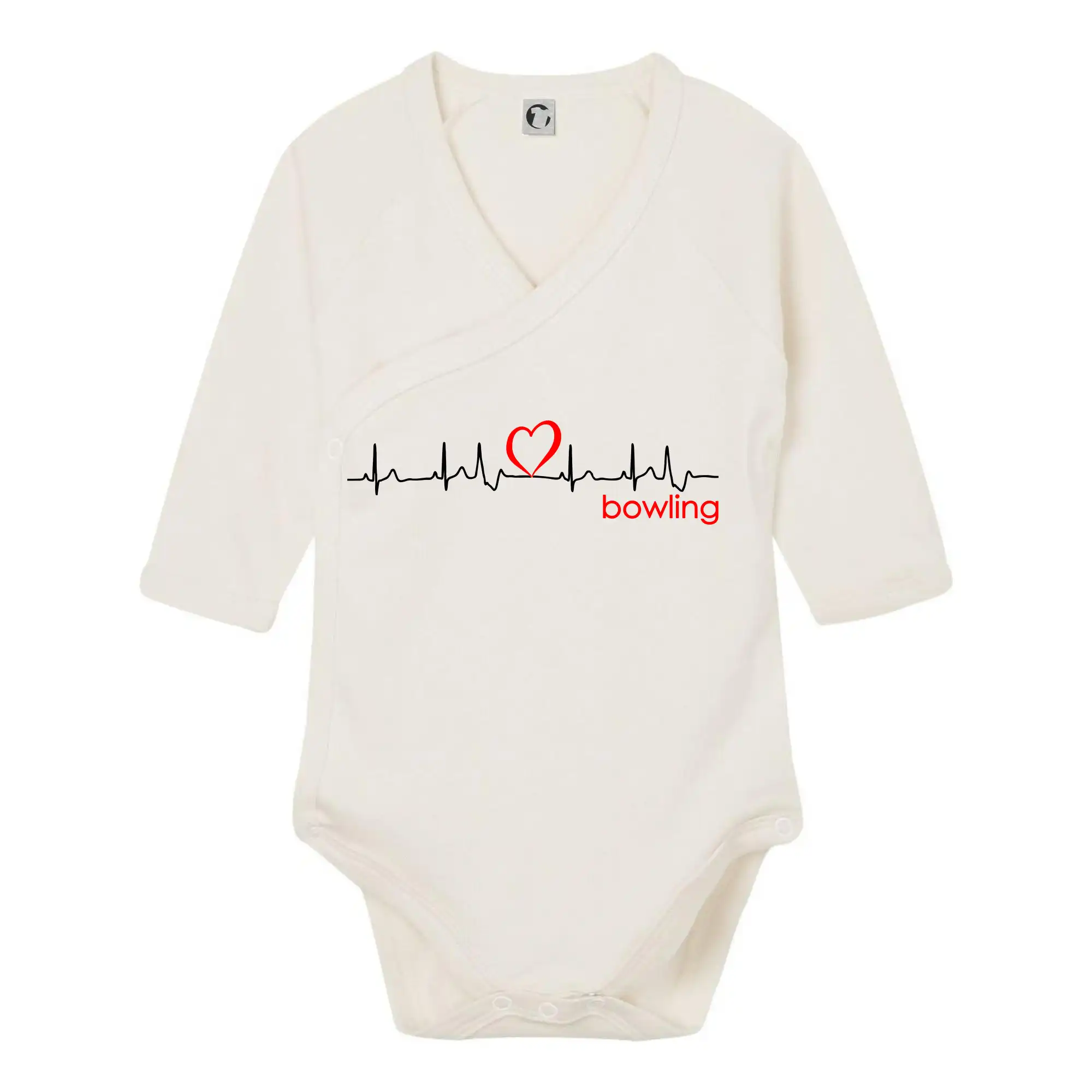 Tričká Bowling - Moje srdce bije pre Bowling - Body zavinovacie s dlhým rukávom