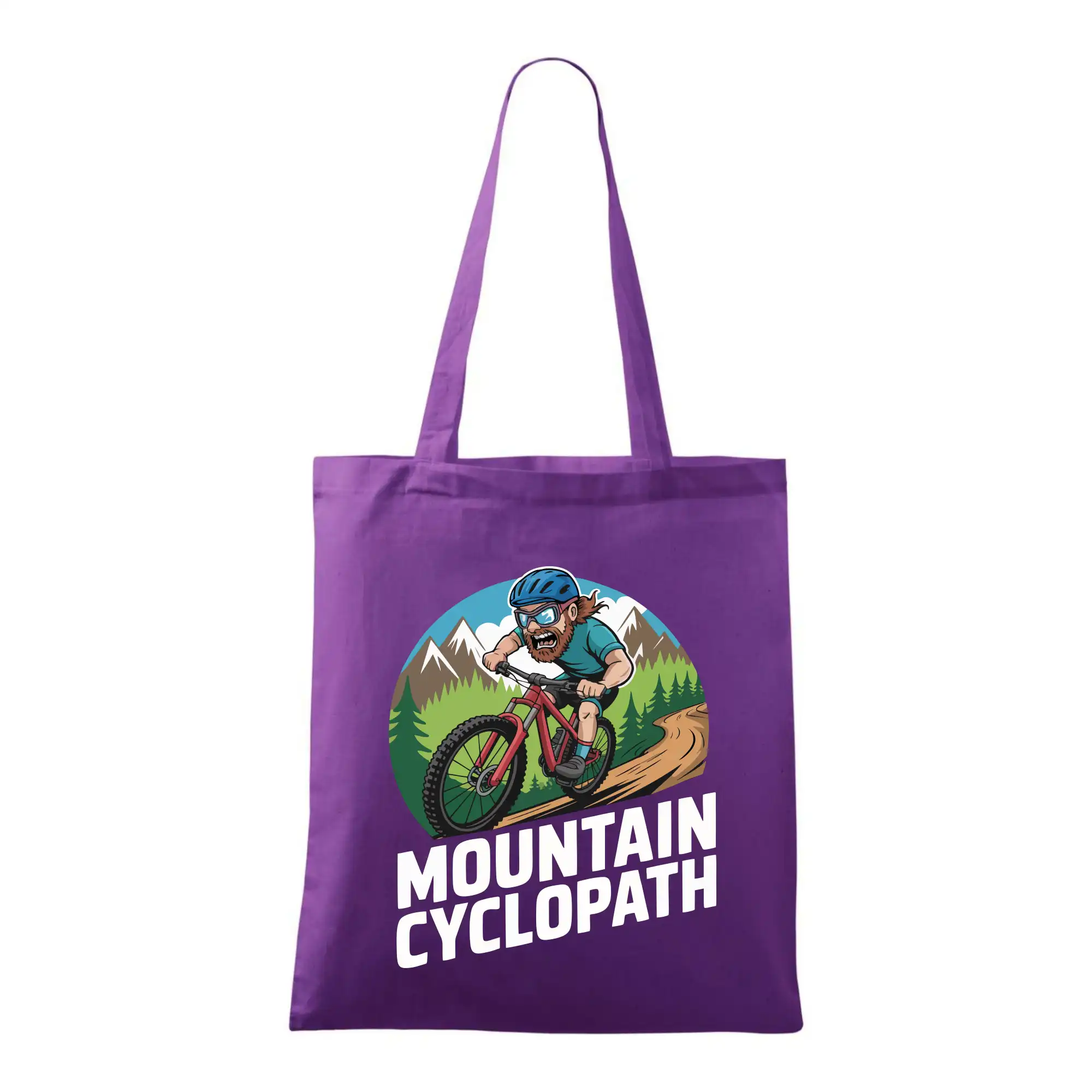 Tričko ako darček pre cyklistu - Mountain cyclopat plnovous - Taška bavlnená