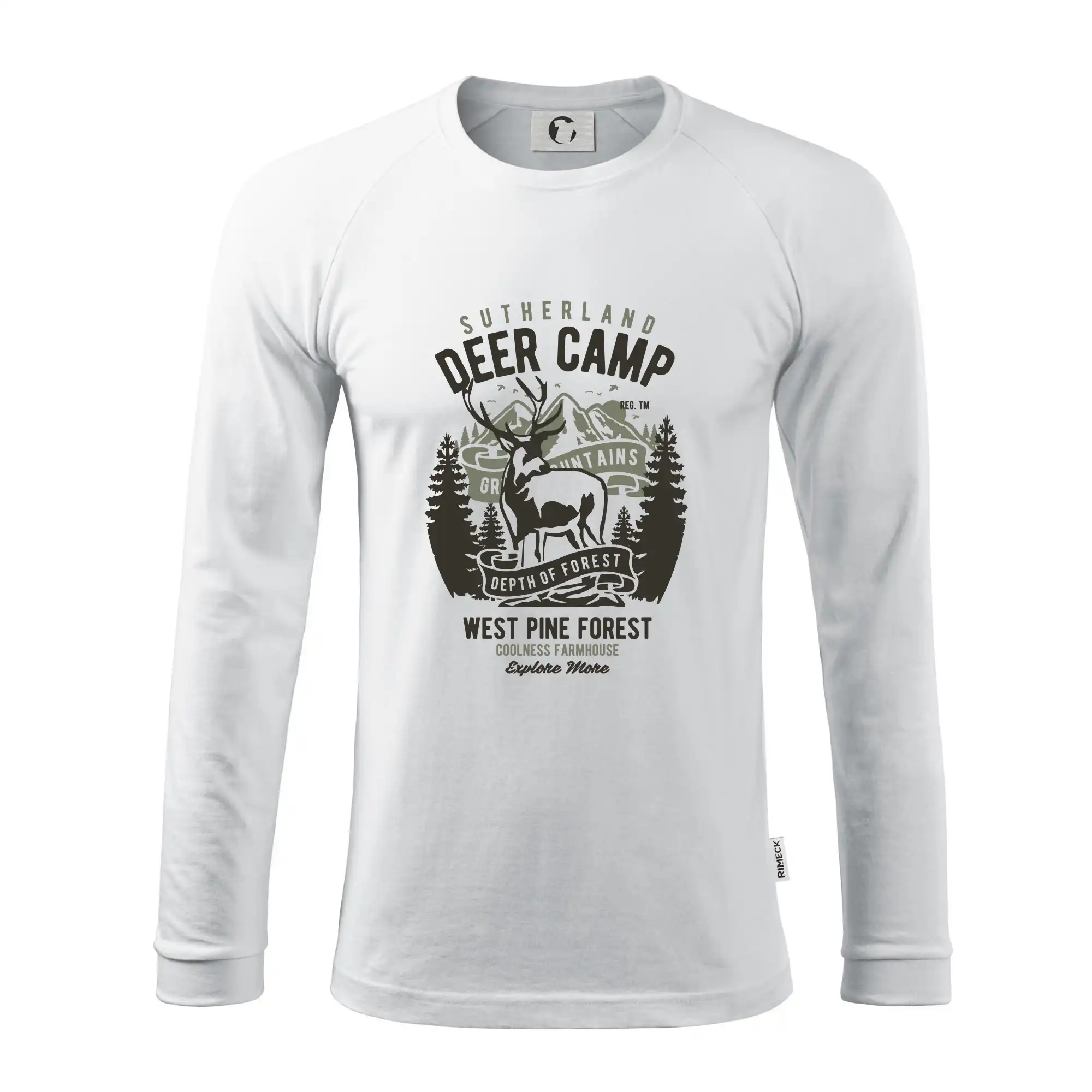 Trička na kempovanie - Deer Camp - Pánske tričko s dlhým rukávom LS130