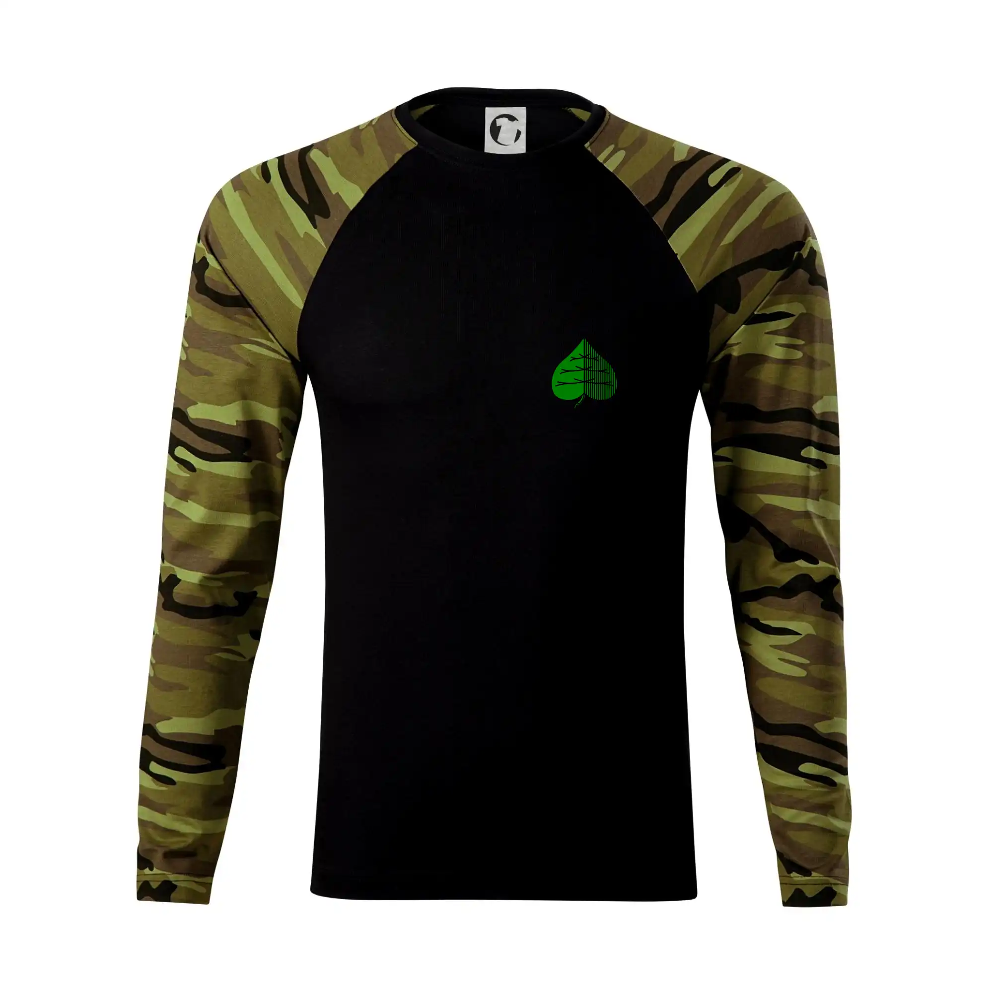Tričká a mikiny so spoločenskými hrami  - Prší - Zelený - prso - Camouflage LS