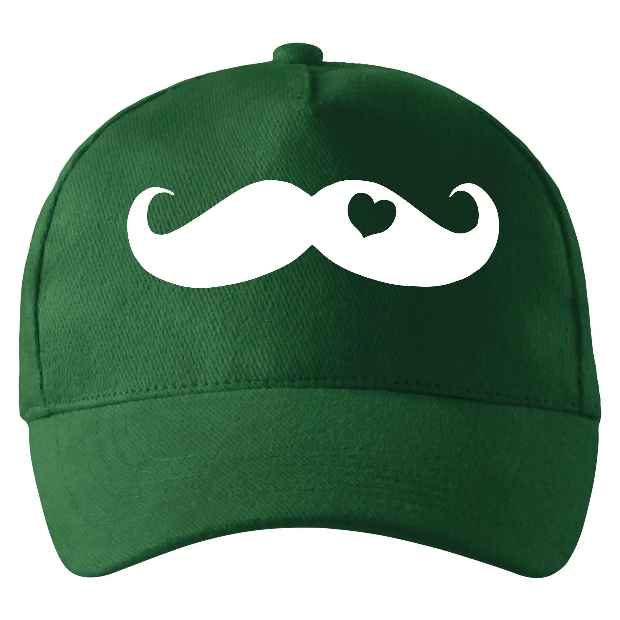 Tričká s fúzikmi - Mustache love - Šiltovka so zahnutým šiltom a mosaznou sponou