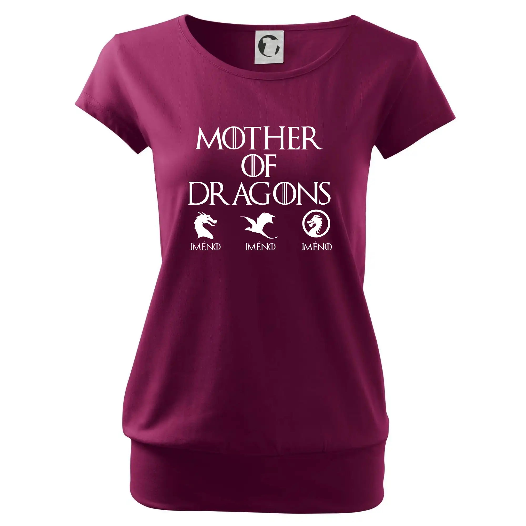 Tričká a mikiny pre mamičky - Mother of dragons - Voľné tričko city