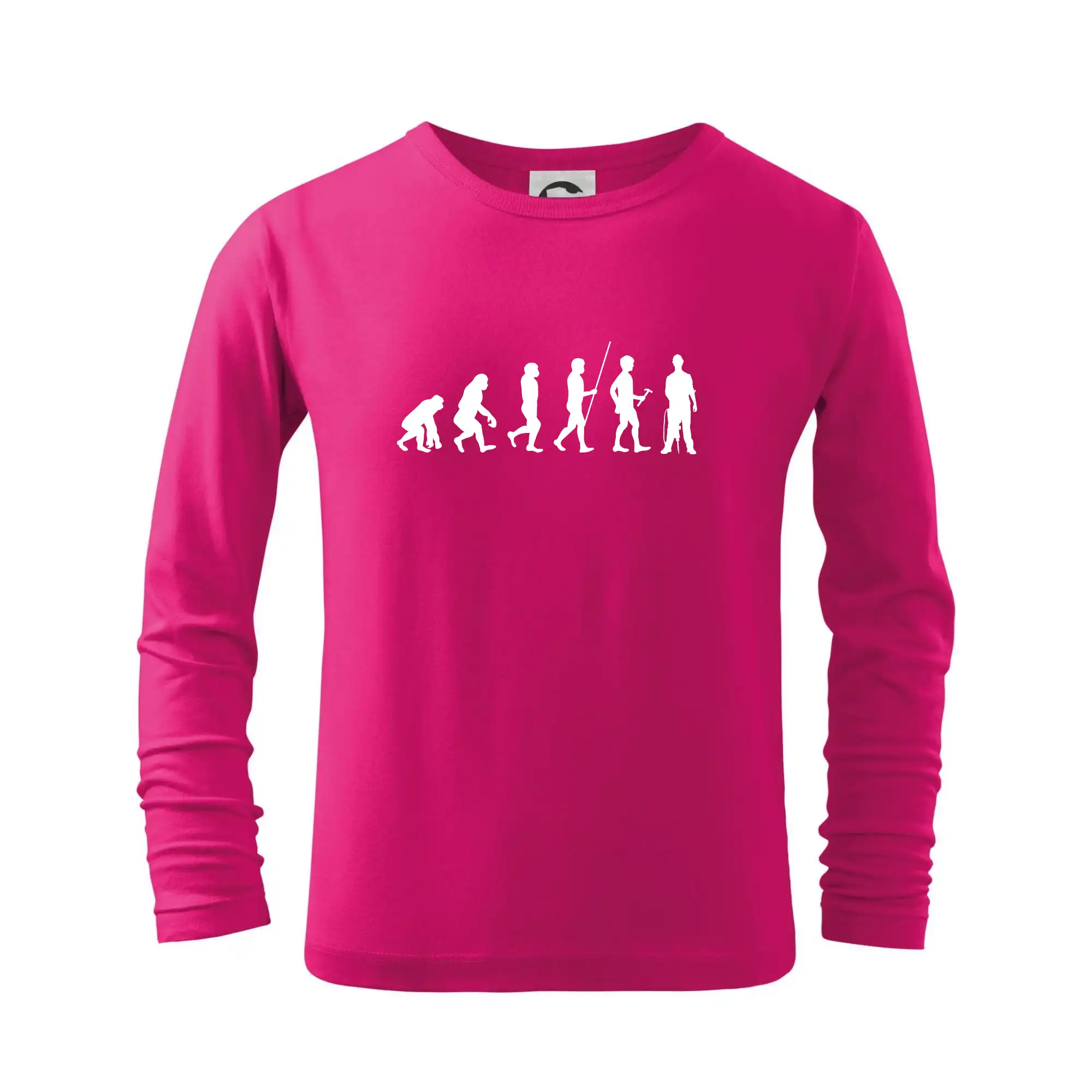 Vtipné tričká pre murárov - Evolúcia murár zbiječka - Tričko detské Long Sleeve