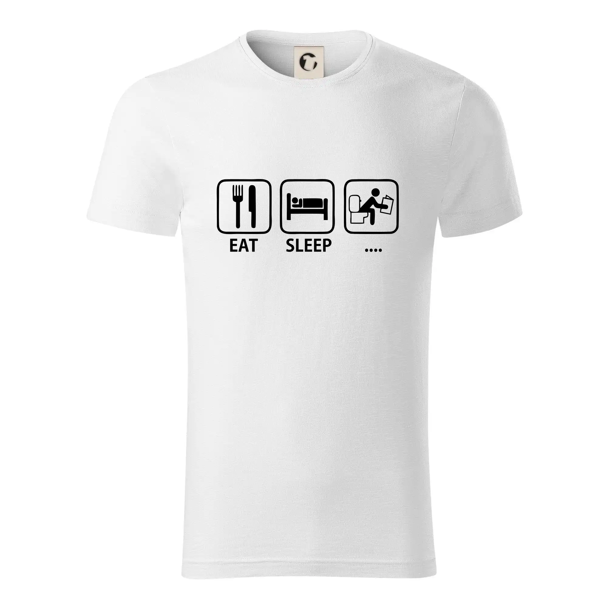 Eat sleep repeat - Eat sleep záchod - Tričko z organickej bavlny
